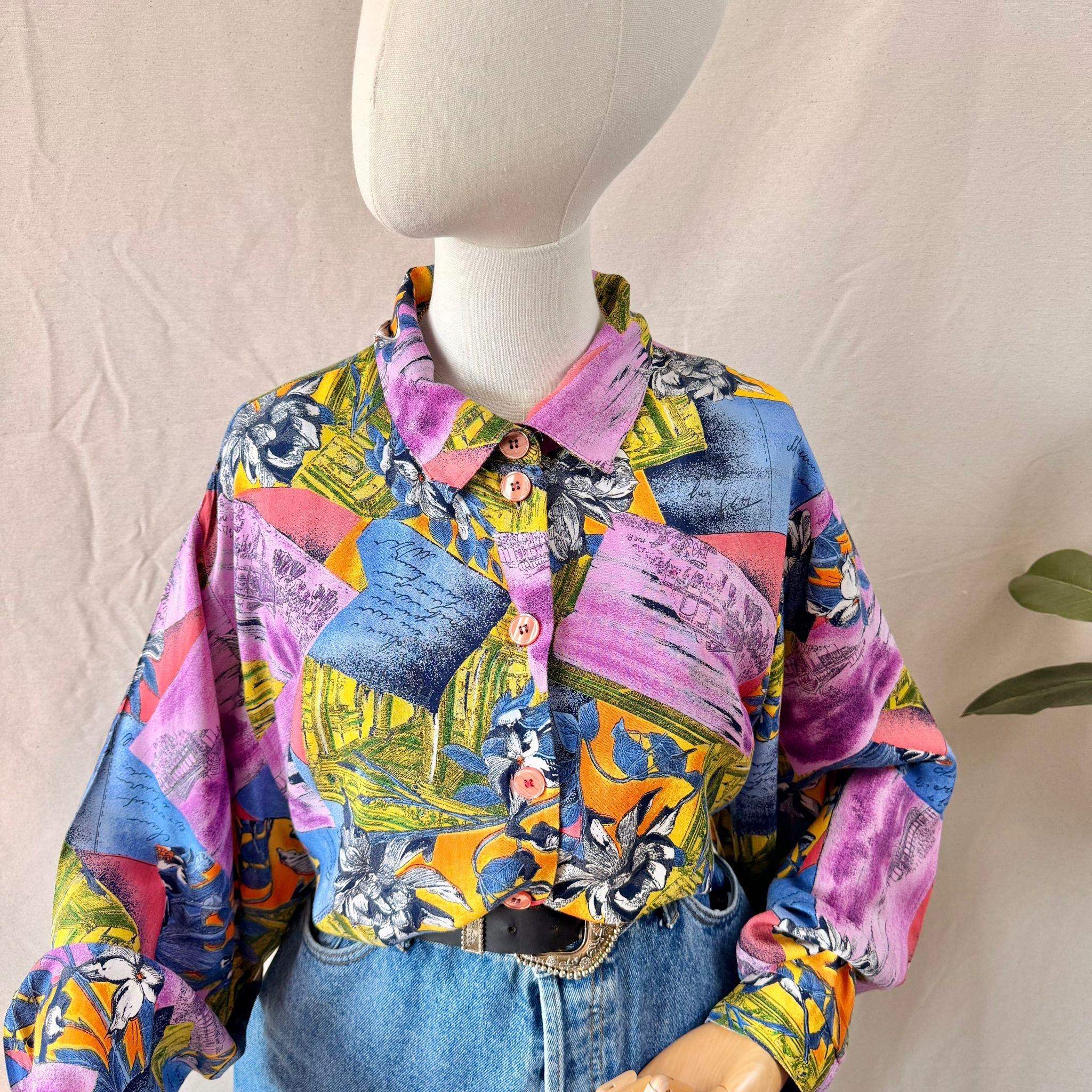 Colorful Floral Long Sleeve Shirt — 3