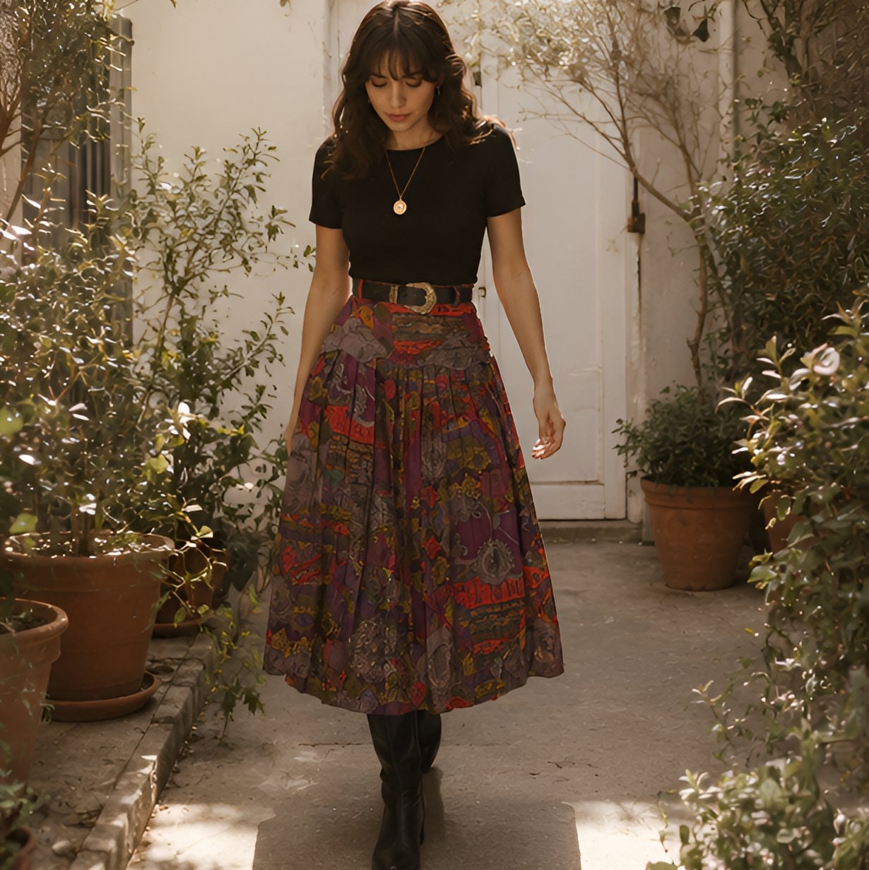 Vintage Light Midi Skirt — 4