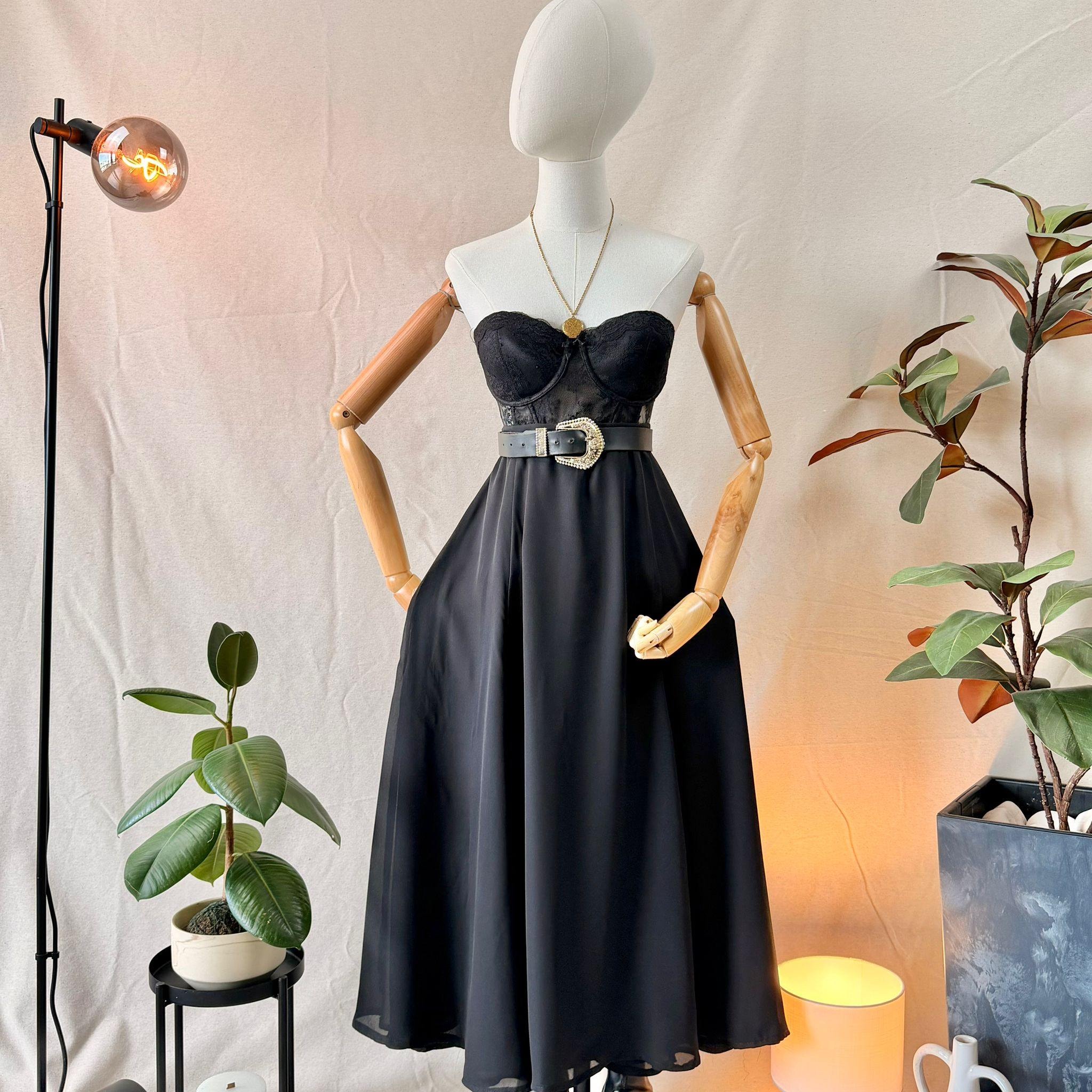 Black Vintage Midi Skirt — 2