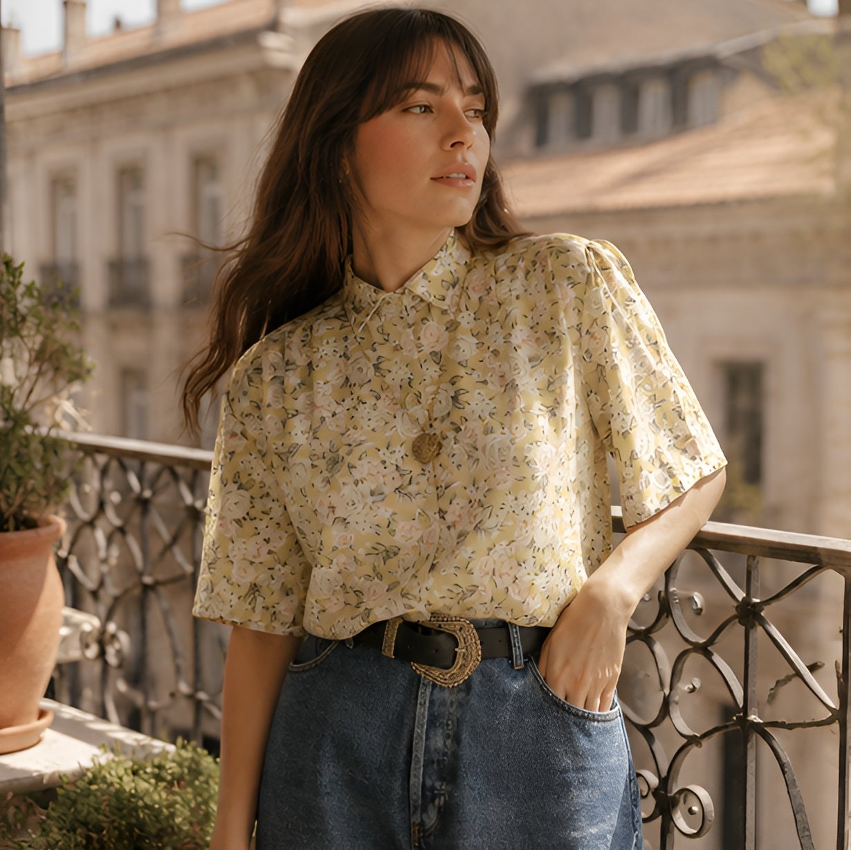 Floral Short Sleeve Shirt — 7