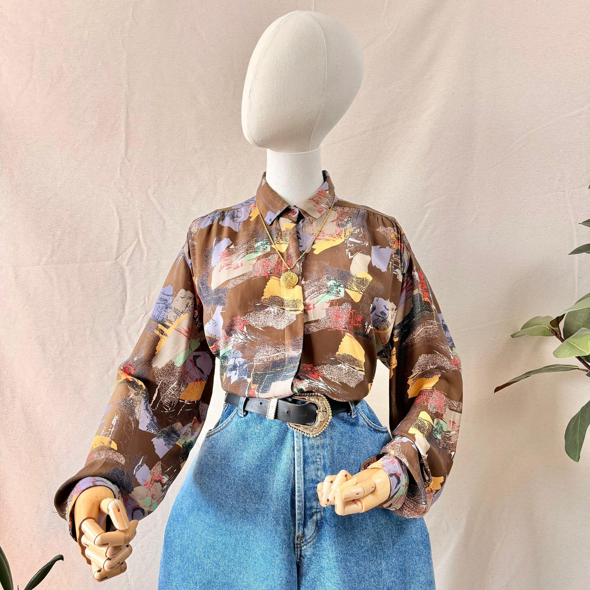 Abstract Print Long Sleeve Shirt