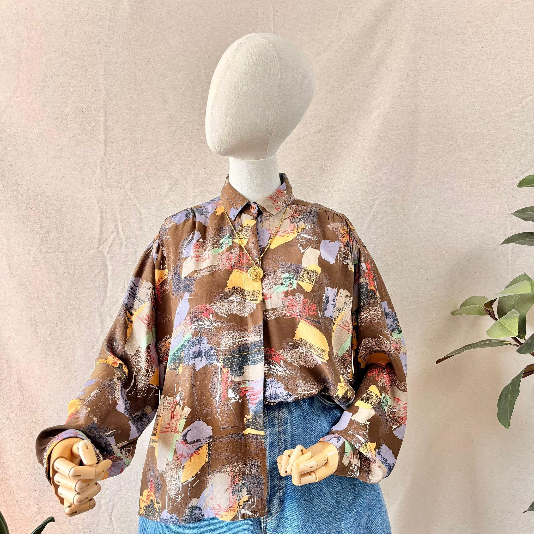 Abstract Print Long Sleeve Shirt — 2