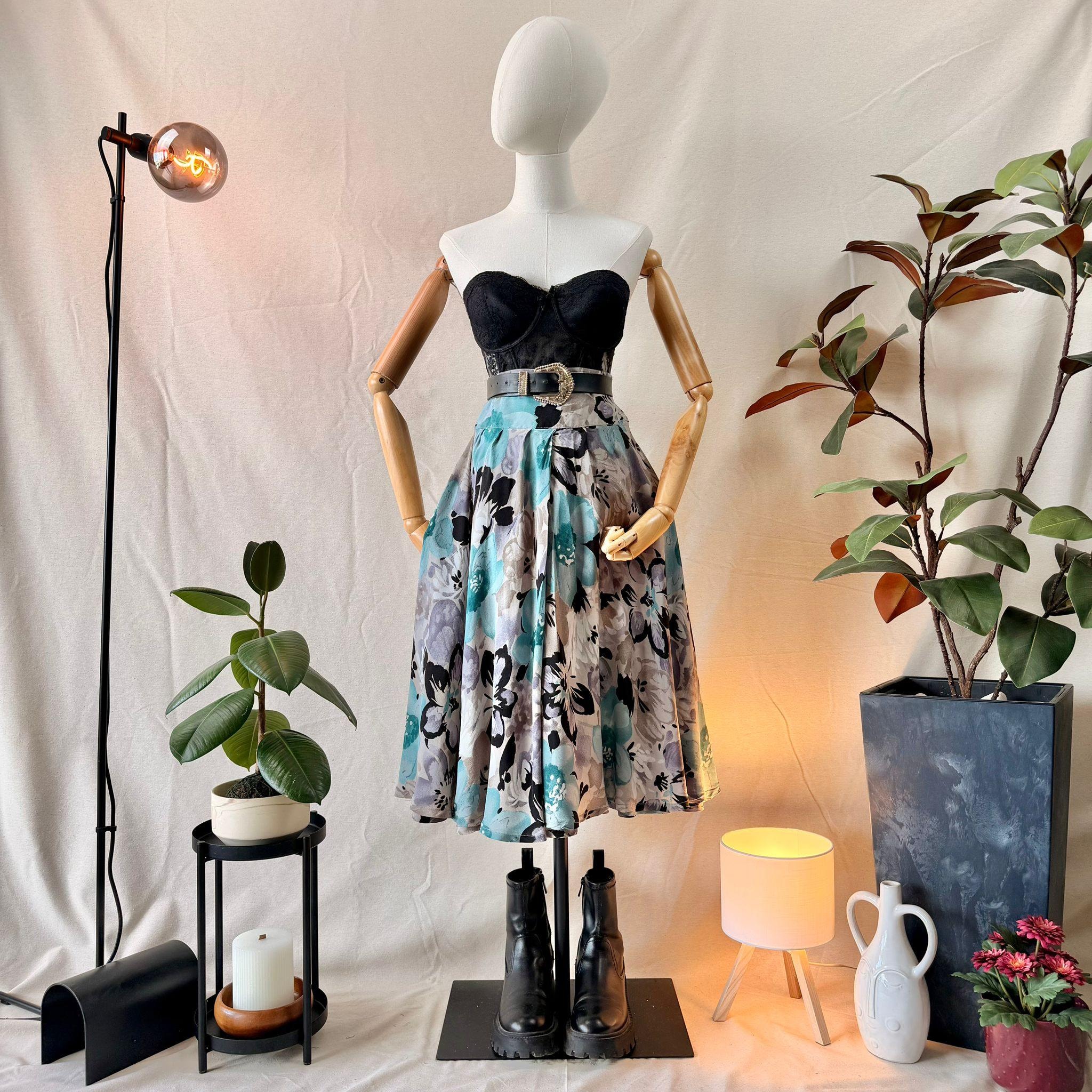 Floral Print Midi Skirt