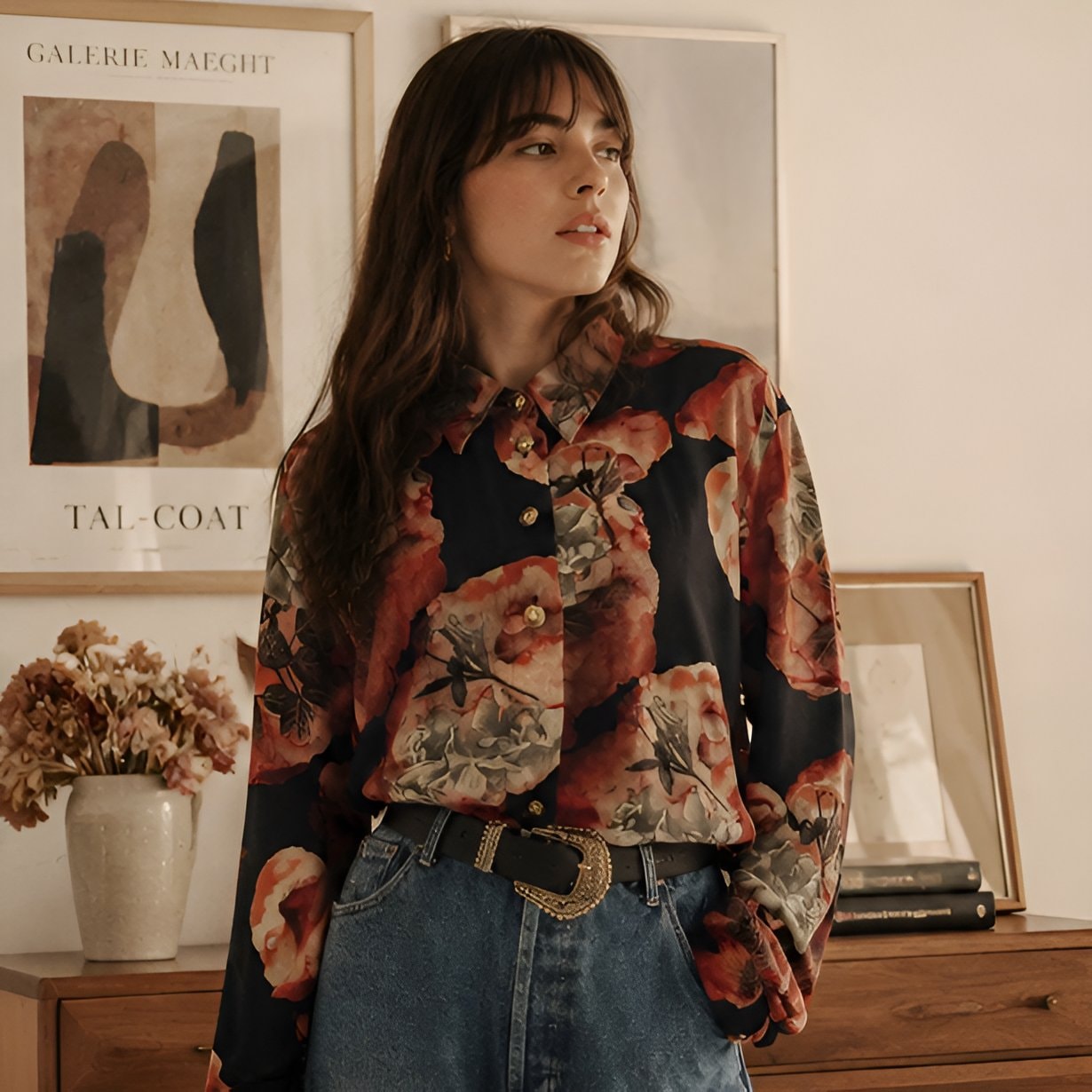 Vintage Oversized Floral Shirt — 7