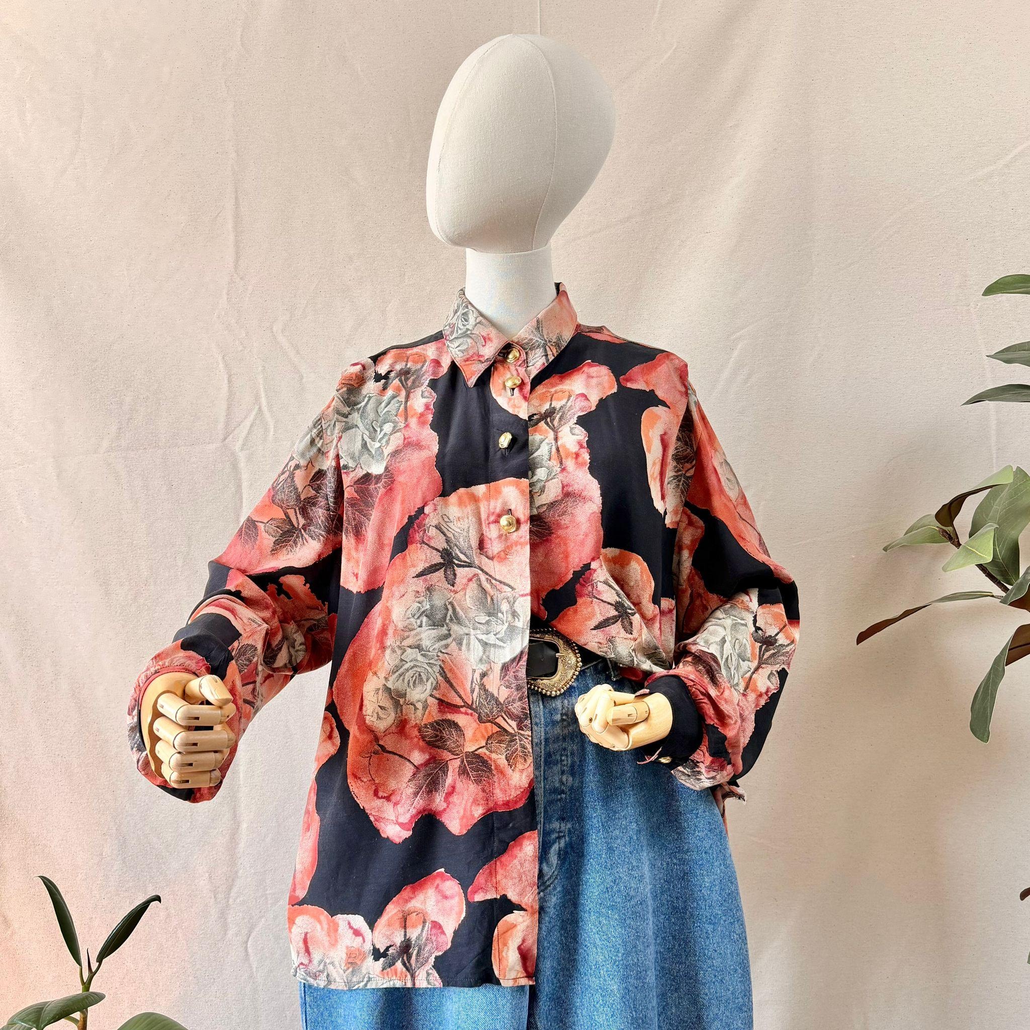 Vintage Oversized Floral Shirt — 2
