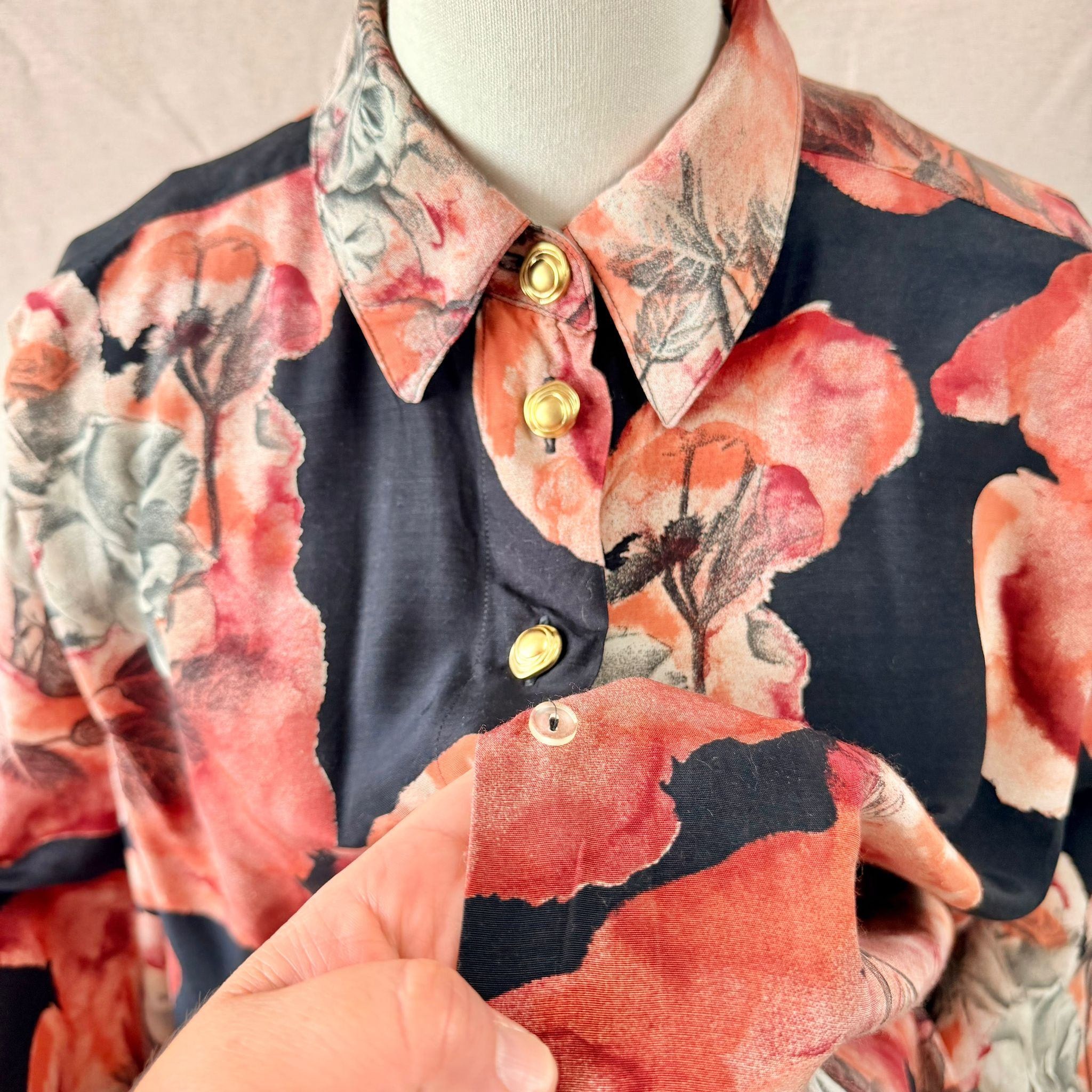 Vintage Oversized Floral Shirt — 3