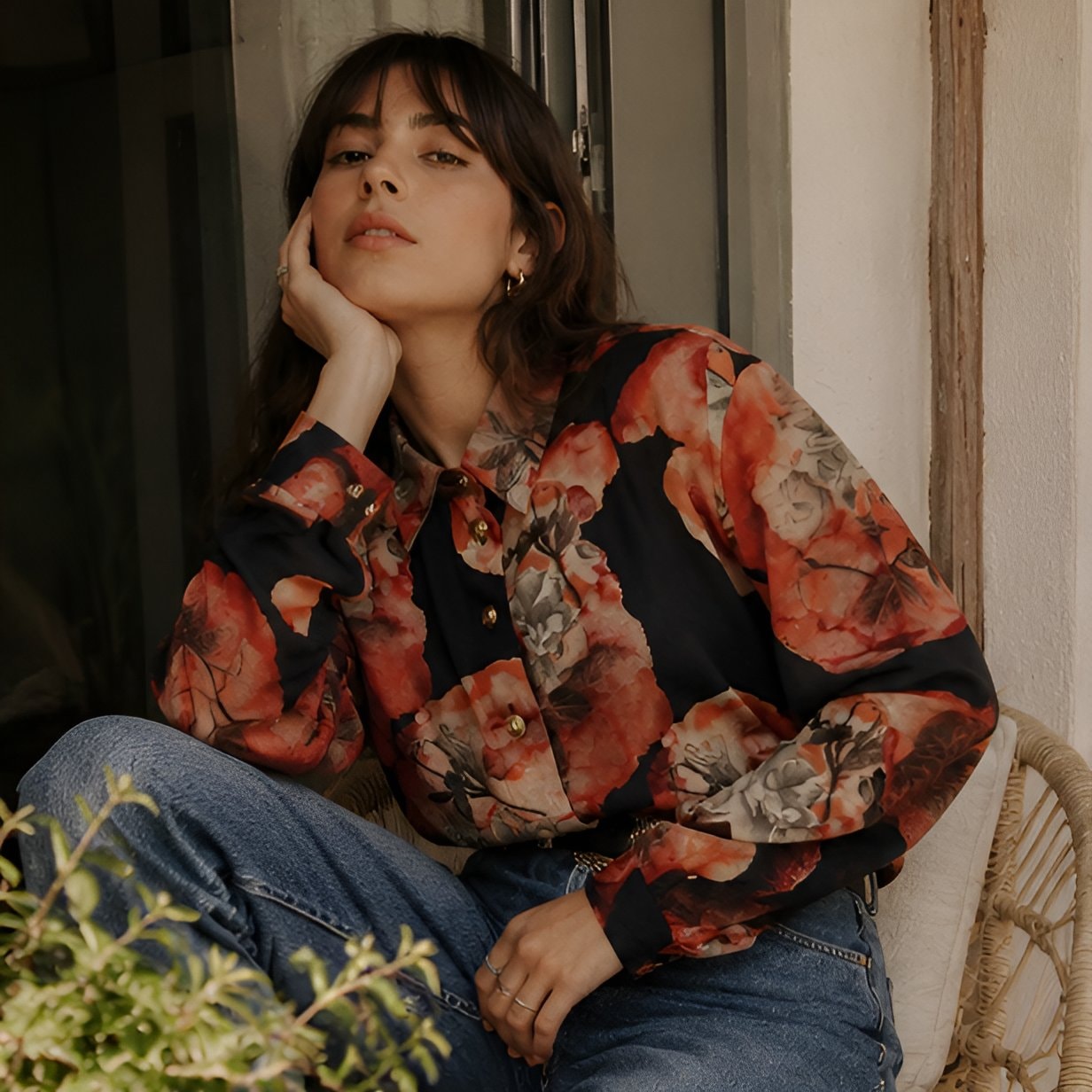 Vintage Oversized Floral Shirt — 6