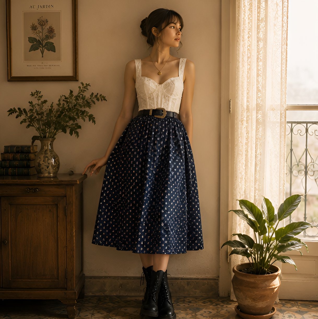 90s Blue Midi Skirt — 6