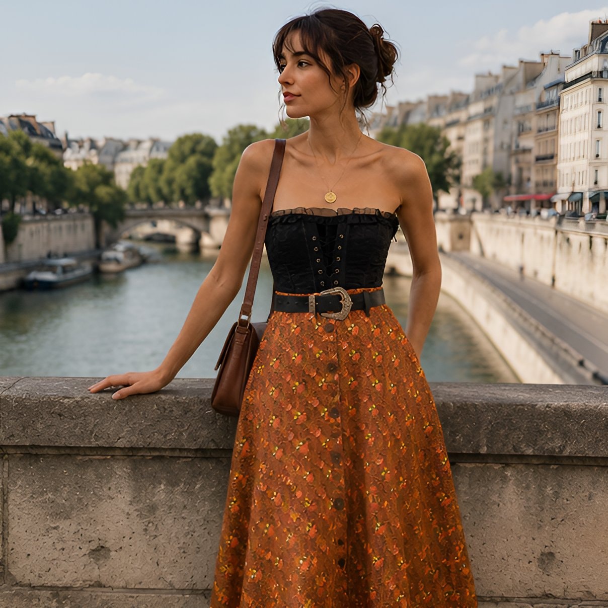 70s Printed Midi Skirt — 5