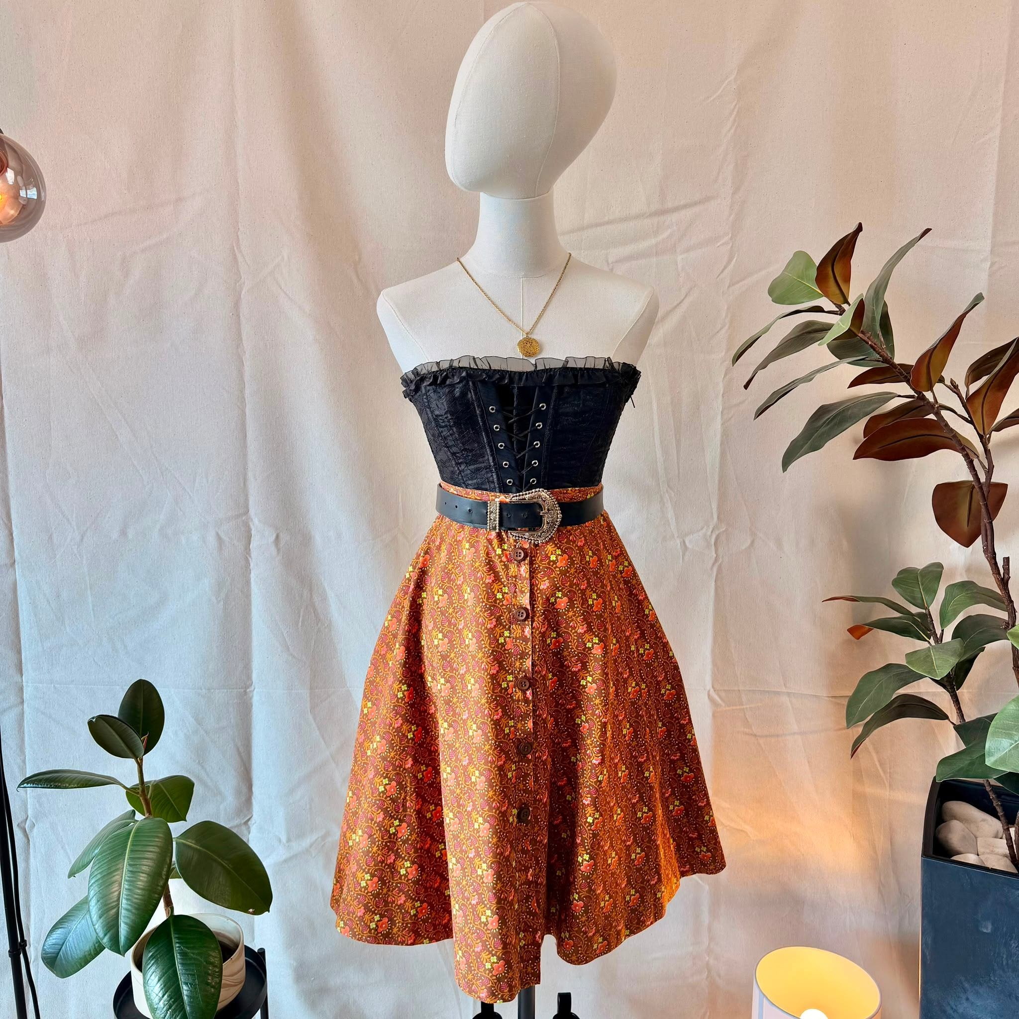 70s Printed Midi Skirt — 2