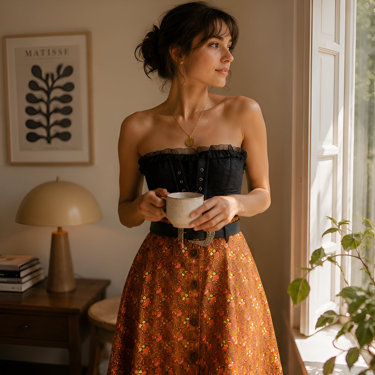 70s Printed Midi Skirt — 7