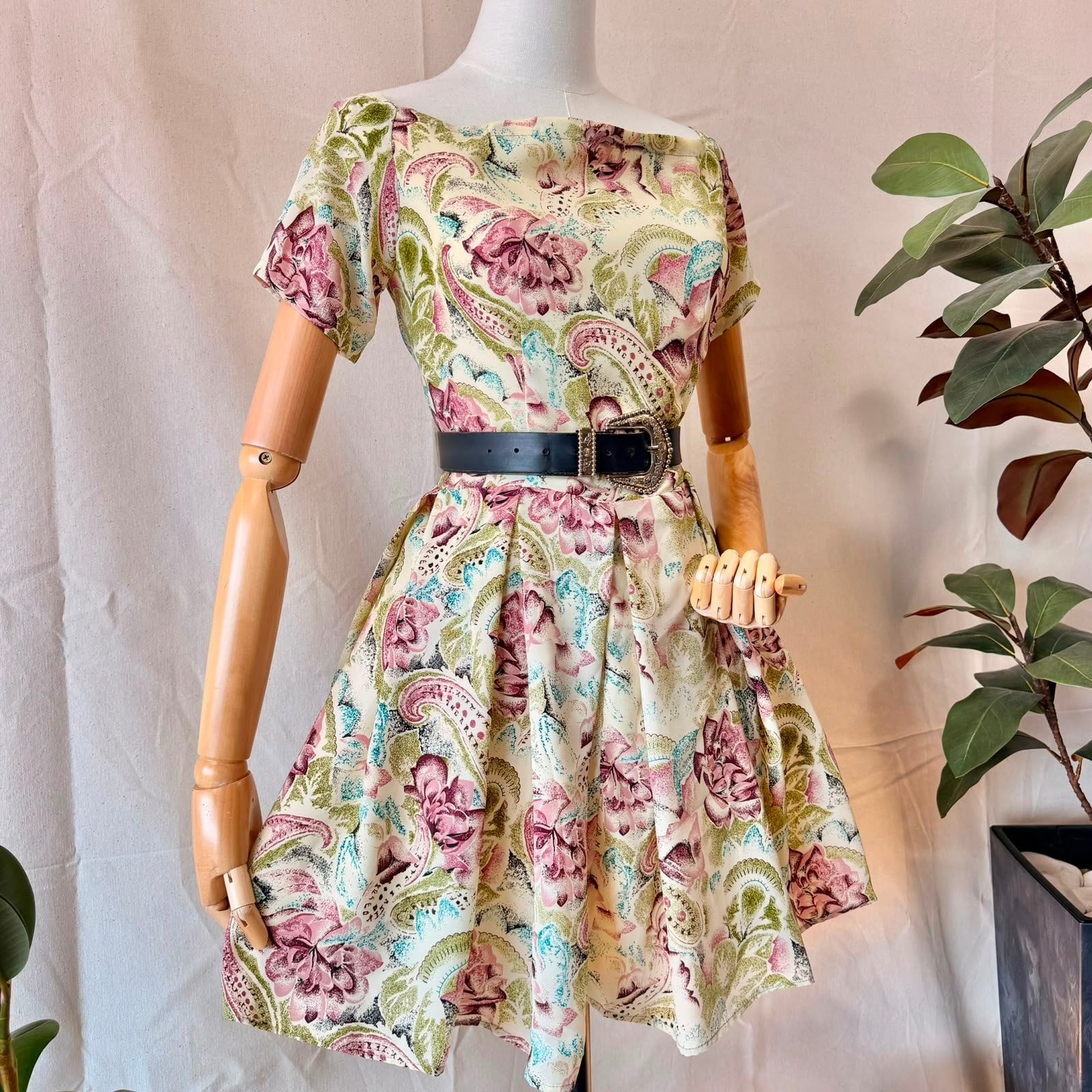 60s Floral Short Dress — 5