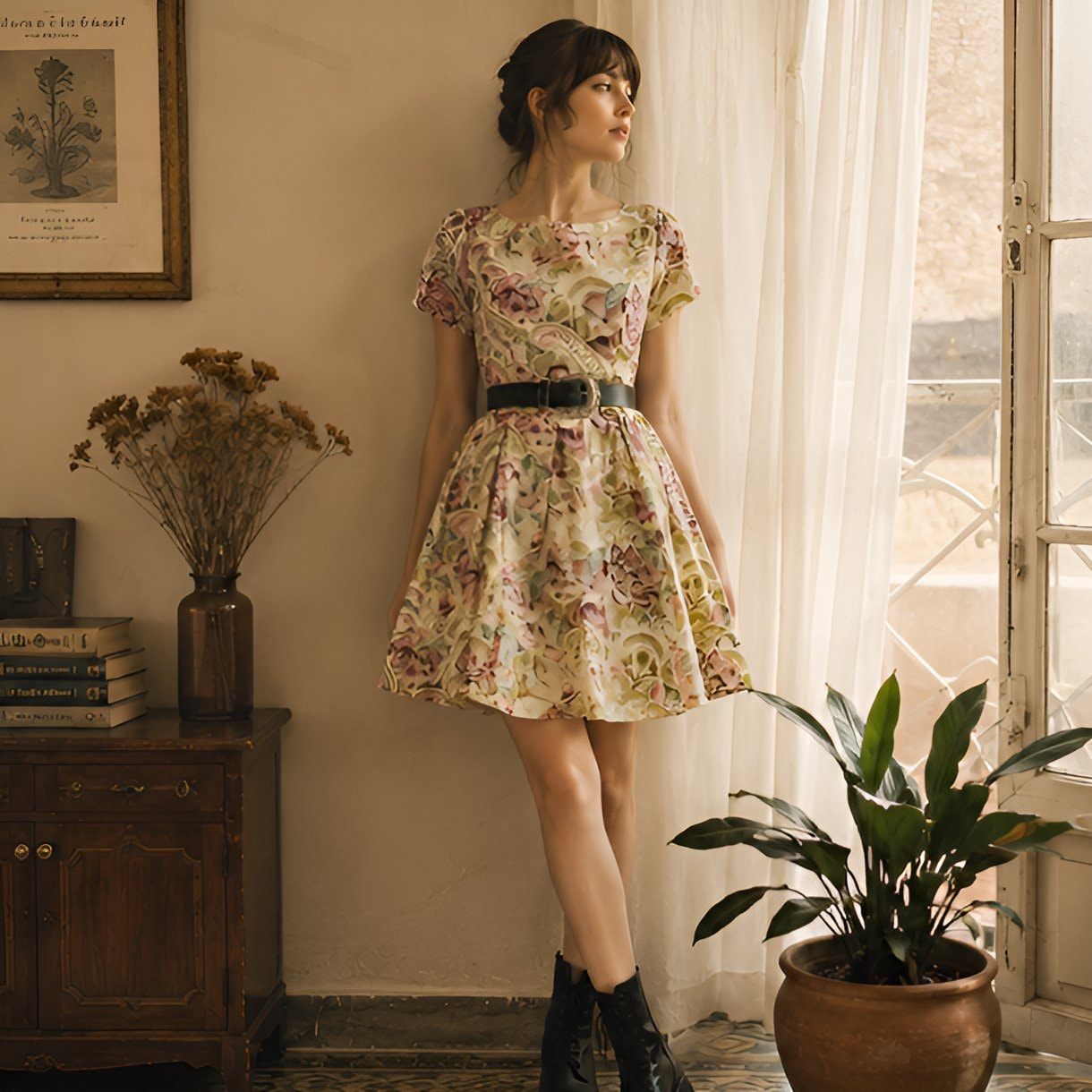 60s Floral Short Dress — 11