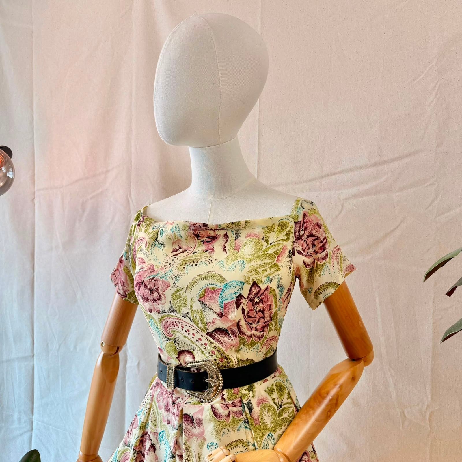 60s Floral Short Dress — 3