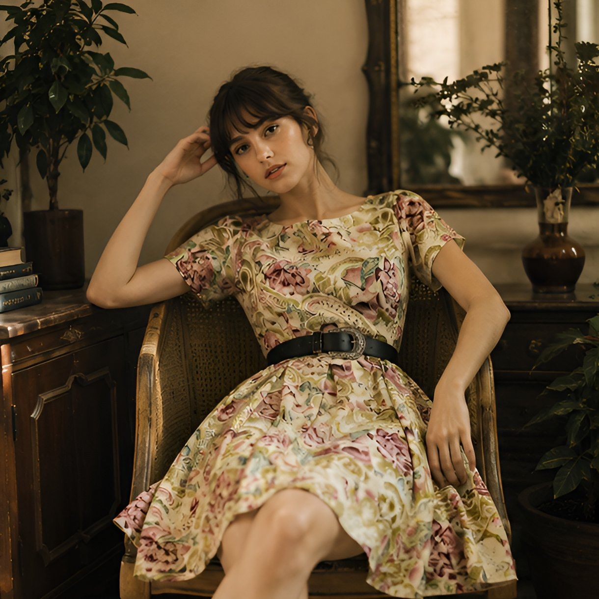 60s Floral Short Dress — 10