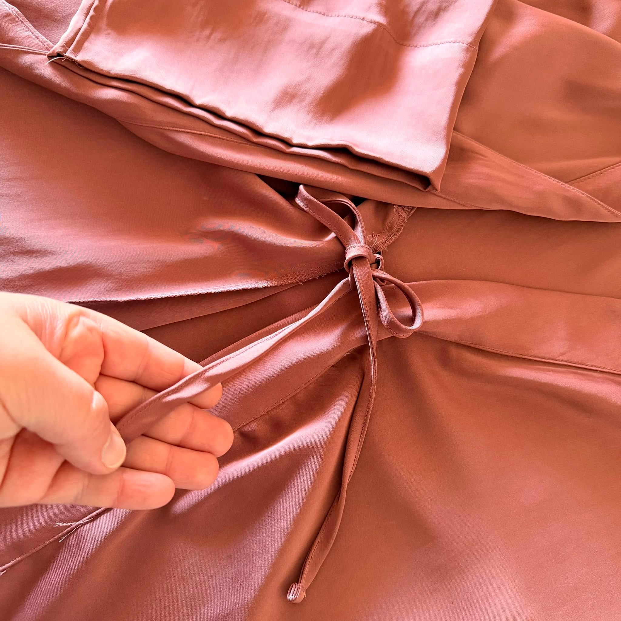 80s Dark Pink Satin Slip Dress — 7