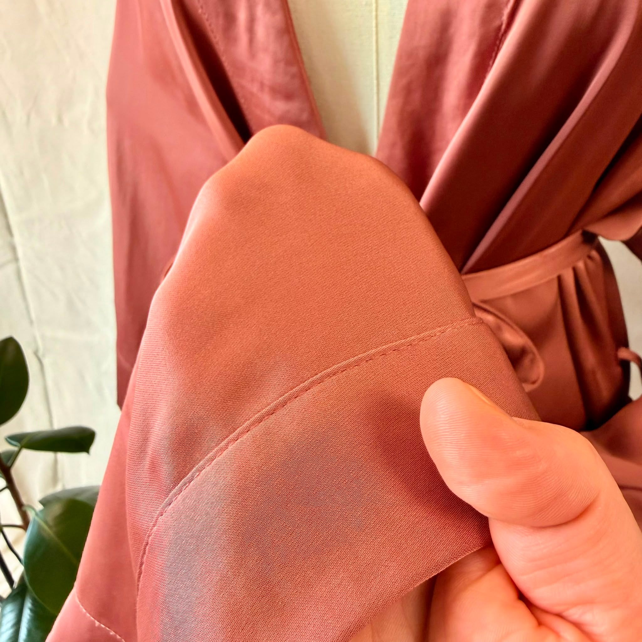 80s Dark Pink Satin Slip Dress — 6