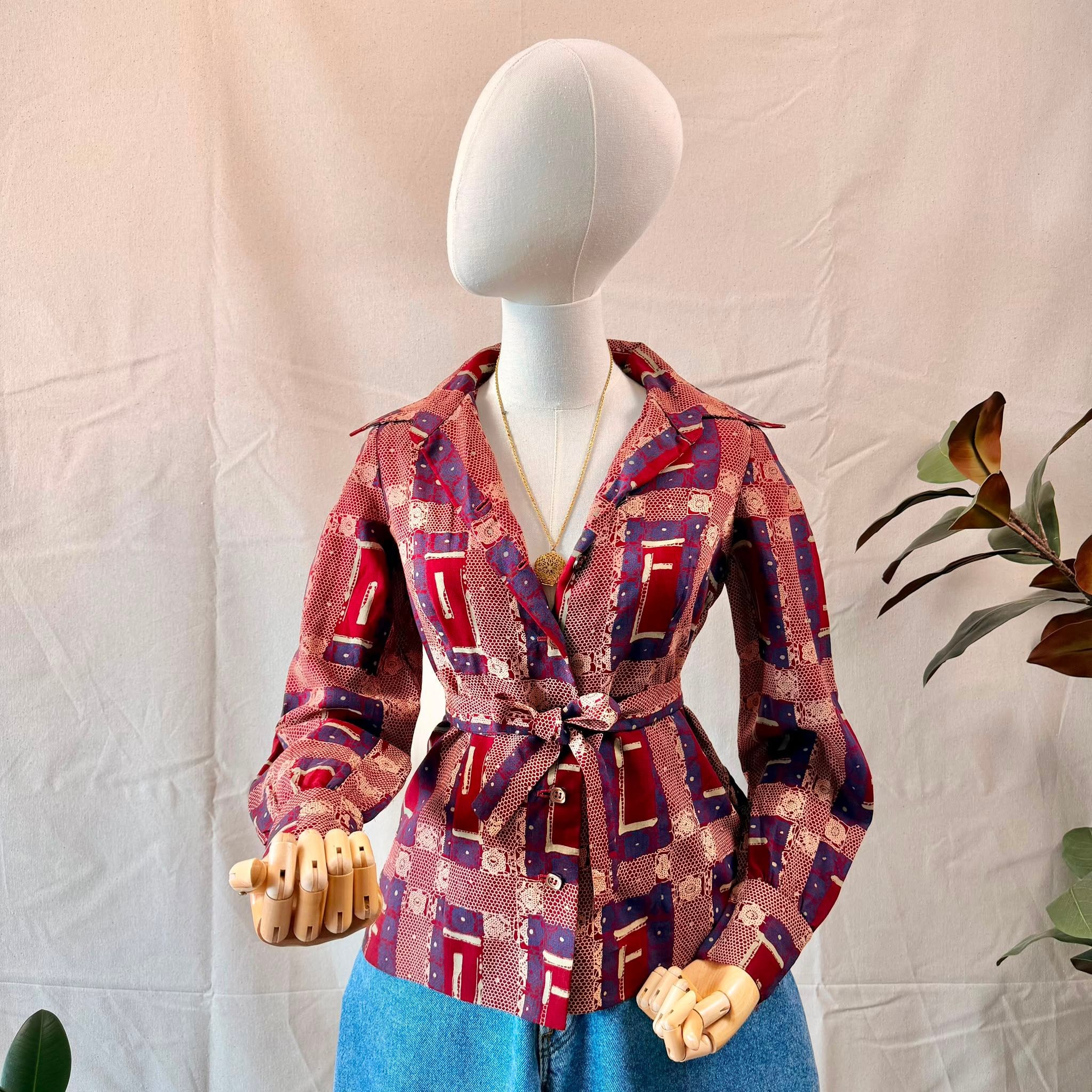 70s Vintage Print Shirt
