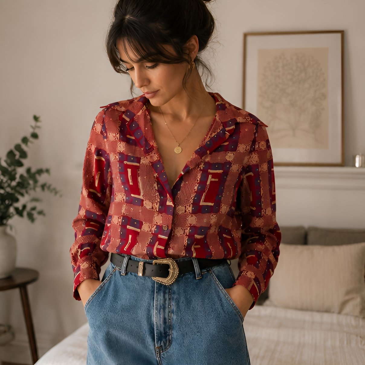 70s Vintage Print Shirt — 12