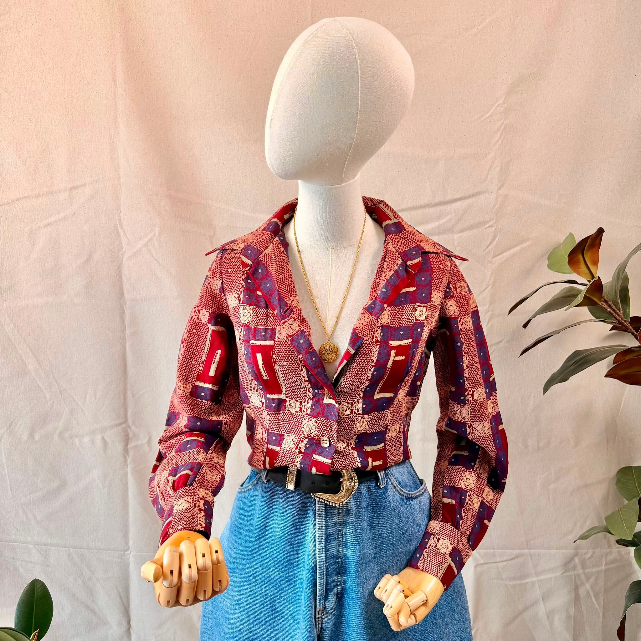 70s Vintage Print Shirt — 2