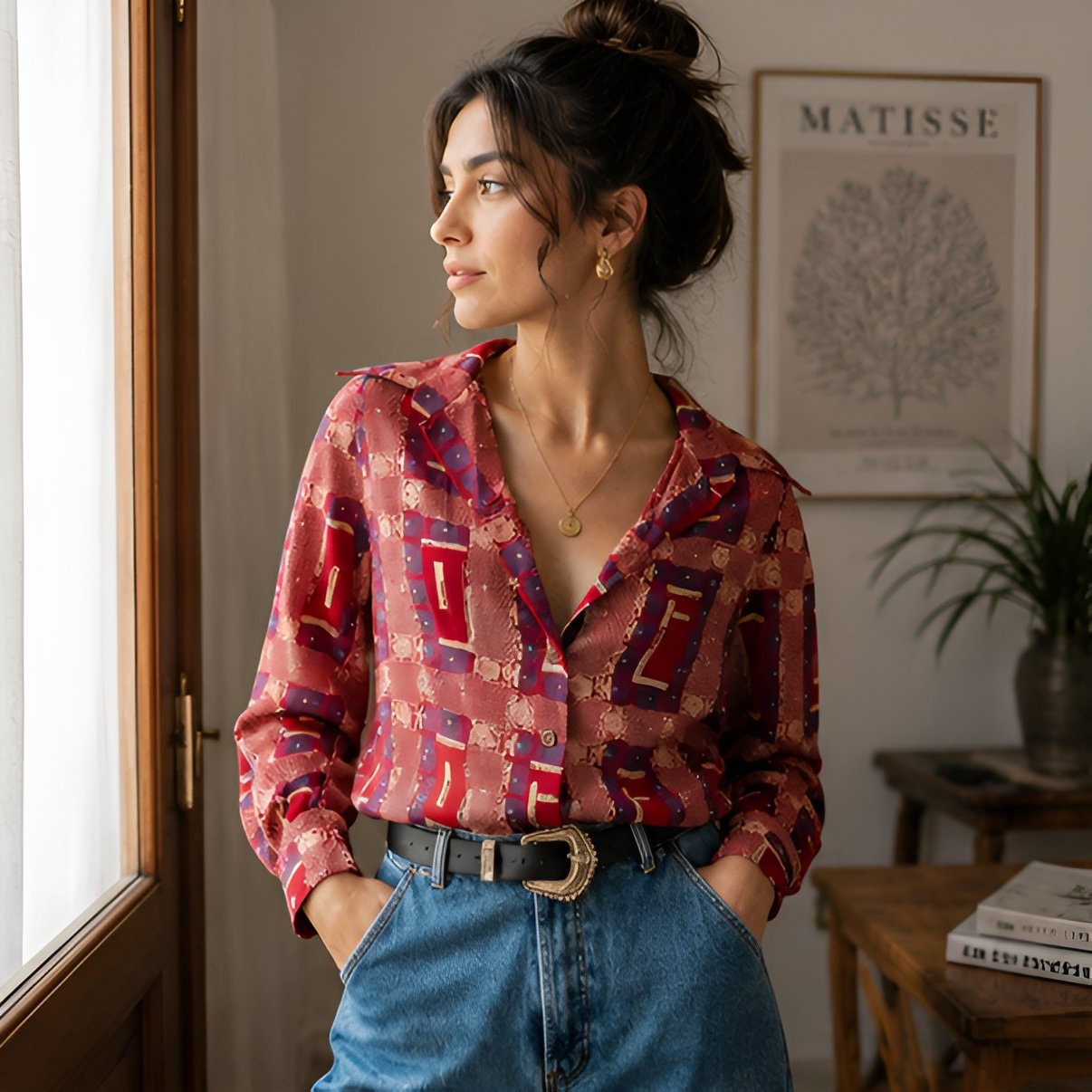 70s Vintage Print Shirt — 9