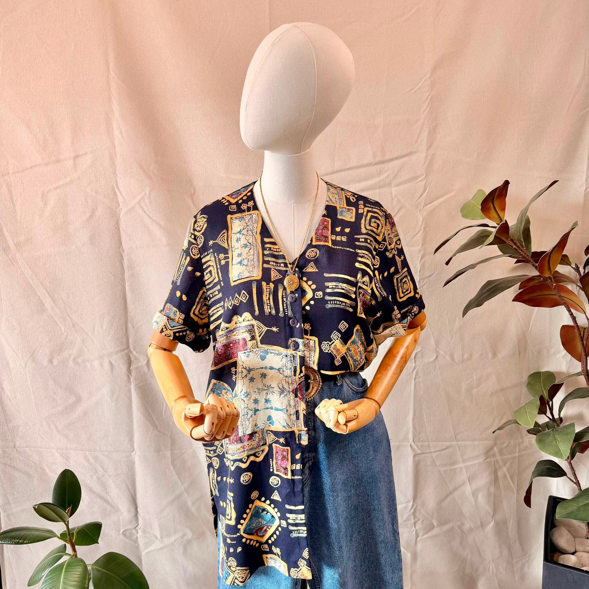 90s Vintage Print Shirt — 4