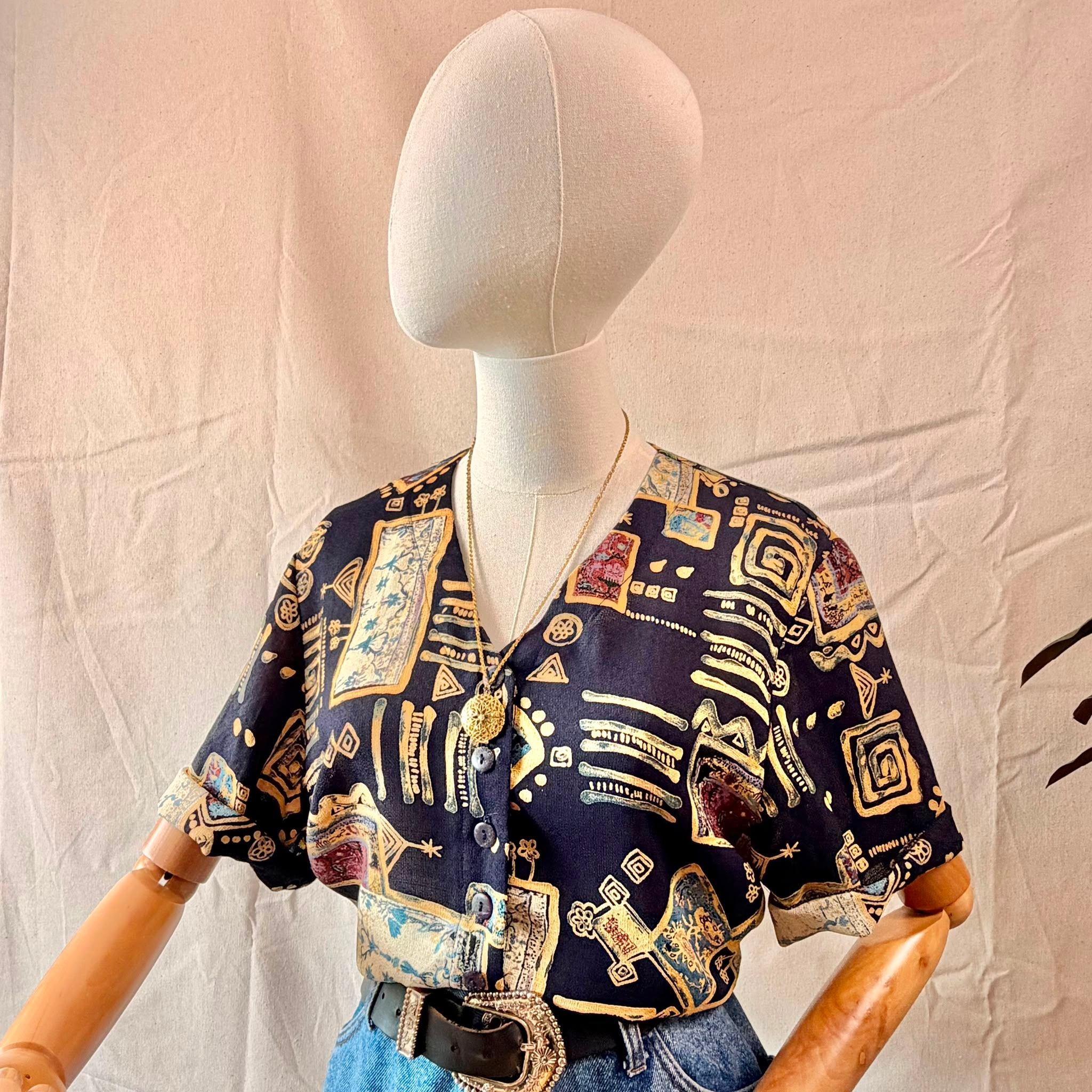90s Vintage Print Shirt — 3