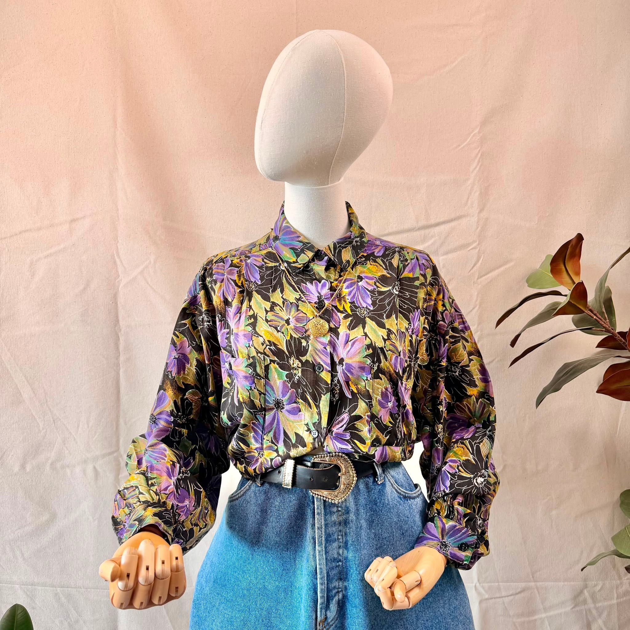 90s Oversized Floral Shirt