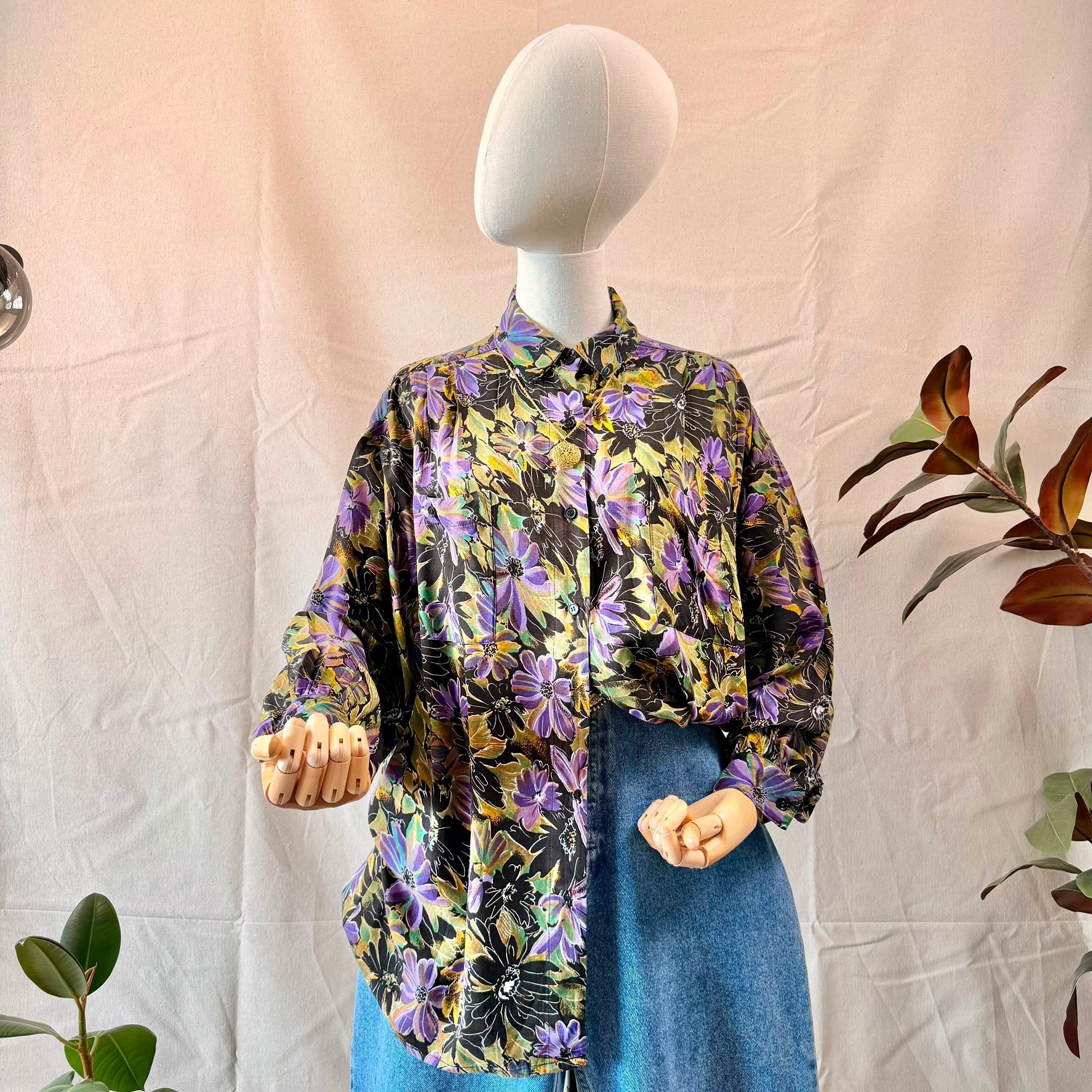 90s Oversized Floral Shirt — 4