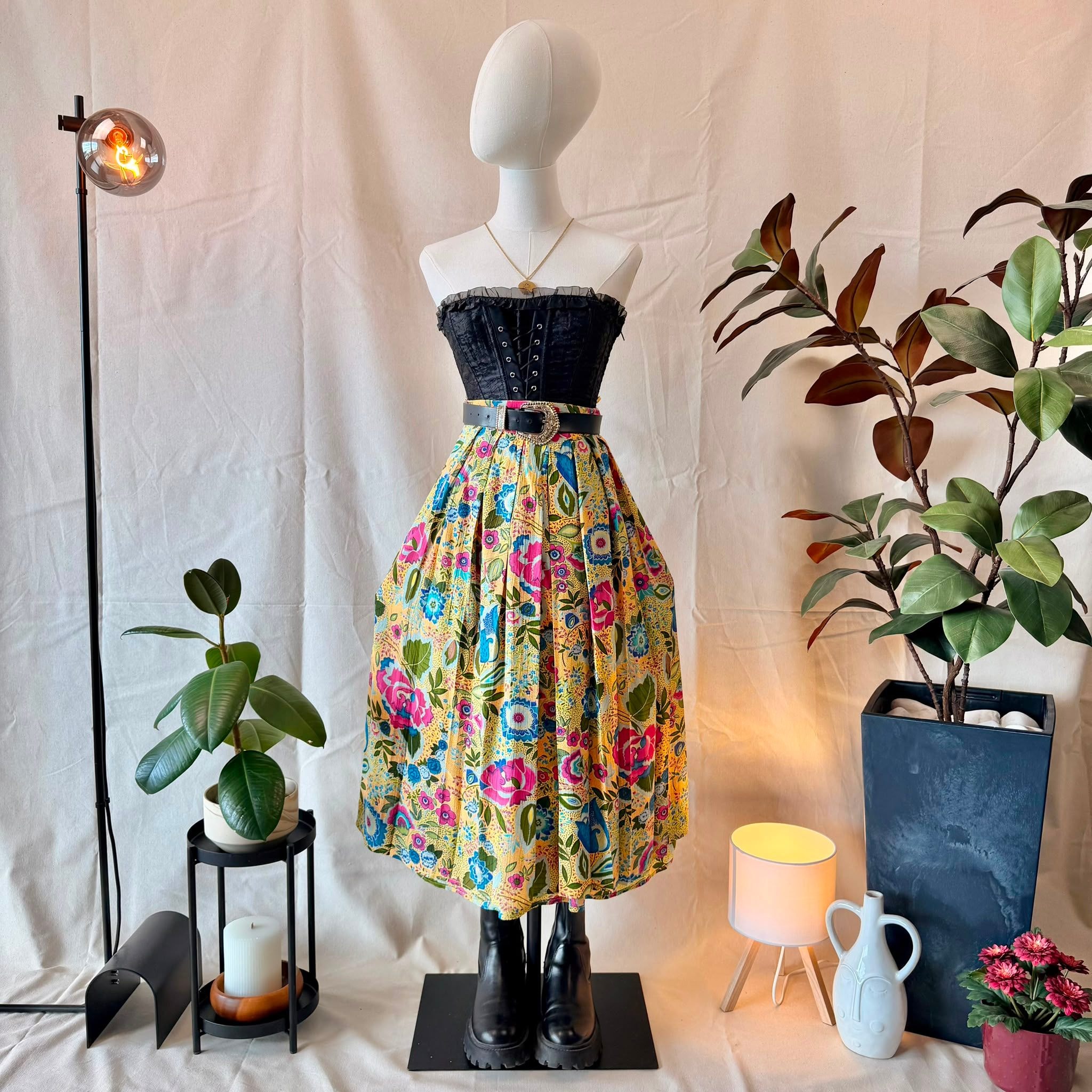 90s Floral Midi Skirt — 2