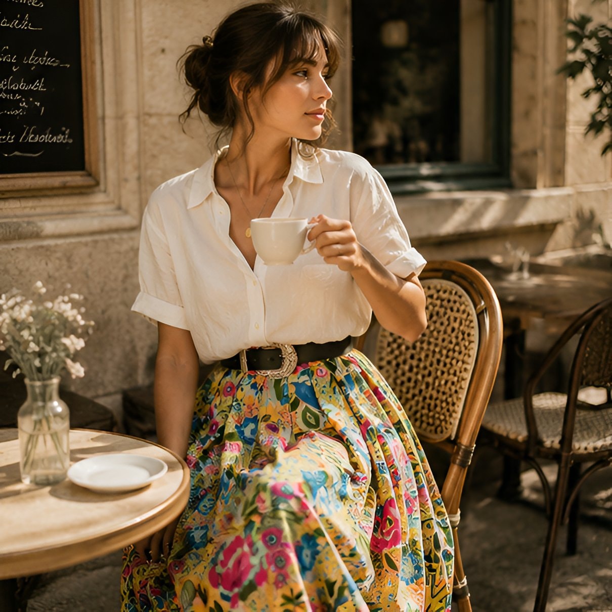 90s Floral Midi Skirt — 5