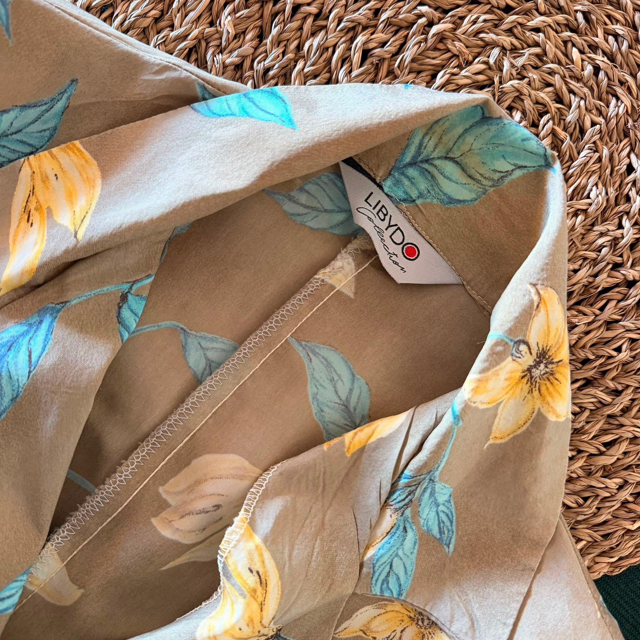 90s Beige Floral Midi Dress — 5