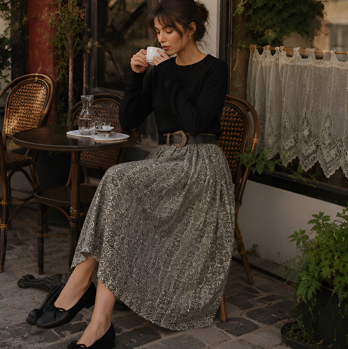 90s Printed Long Skirt — 5