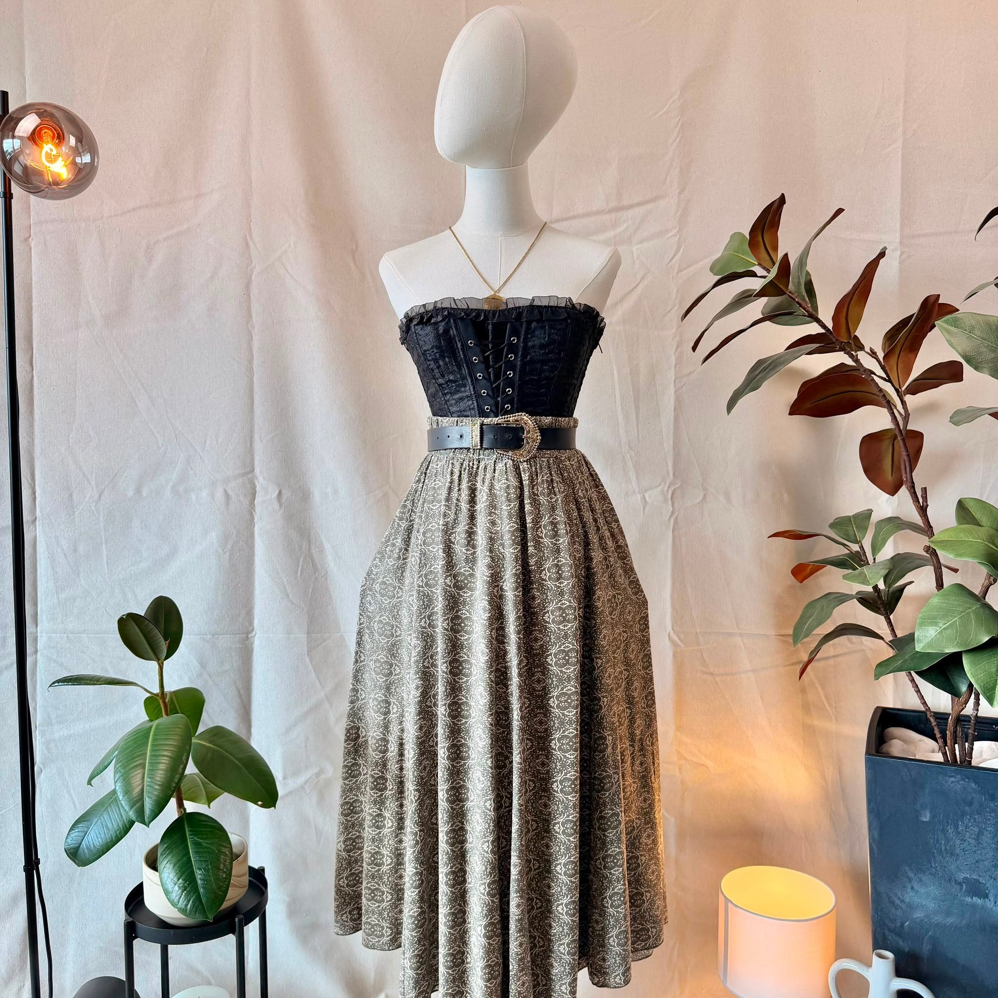 90s Printed Long Skirt — 2