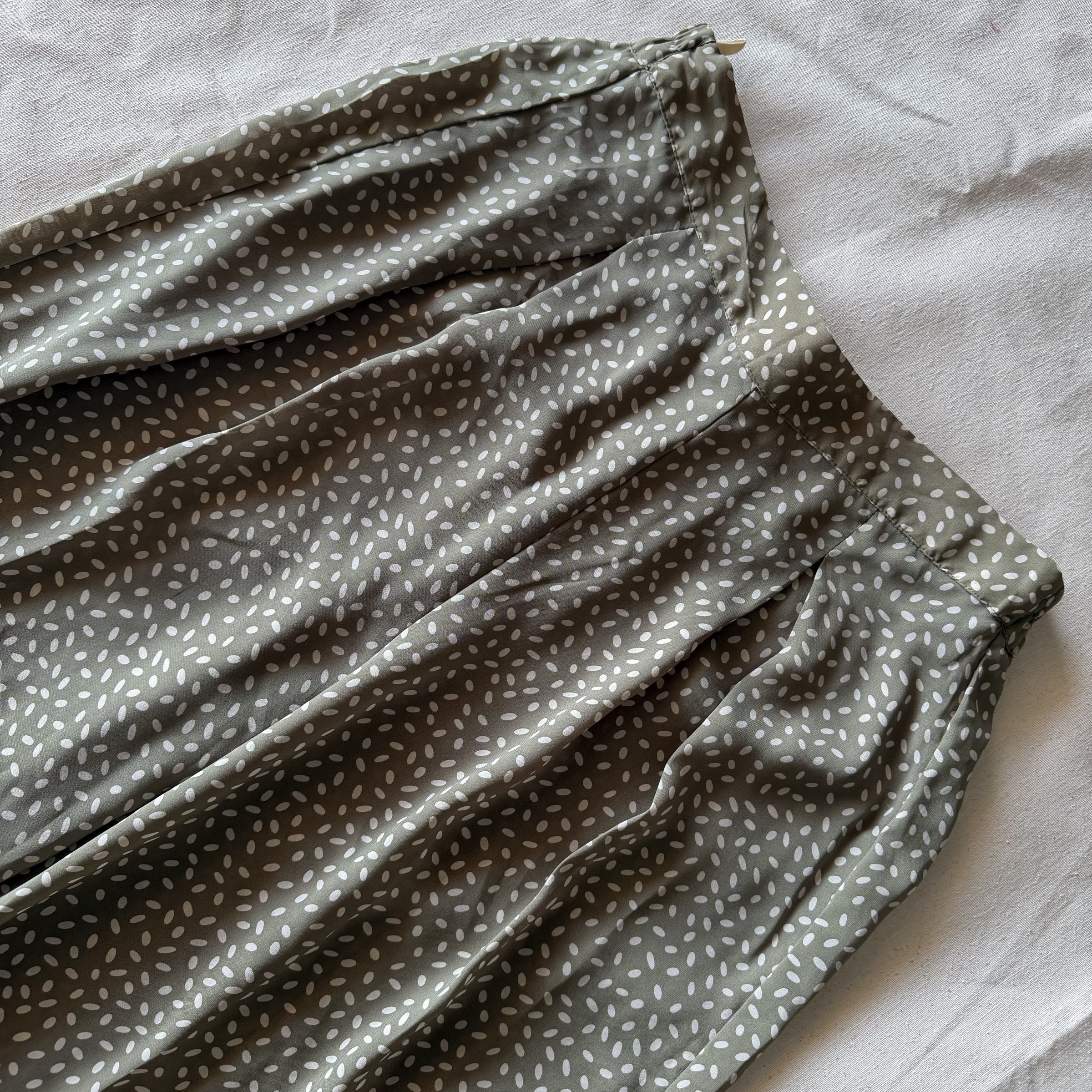 90s Olive Patterned Culottes — 4