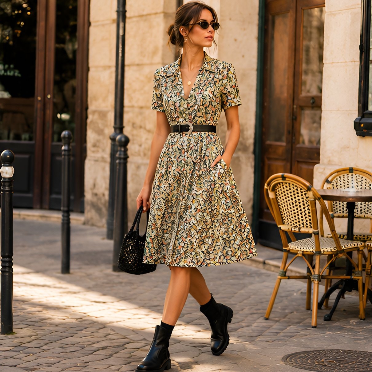 80s Floral Shirt Dress — 10