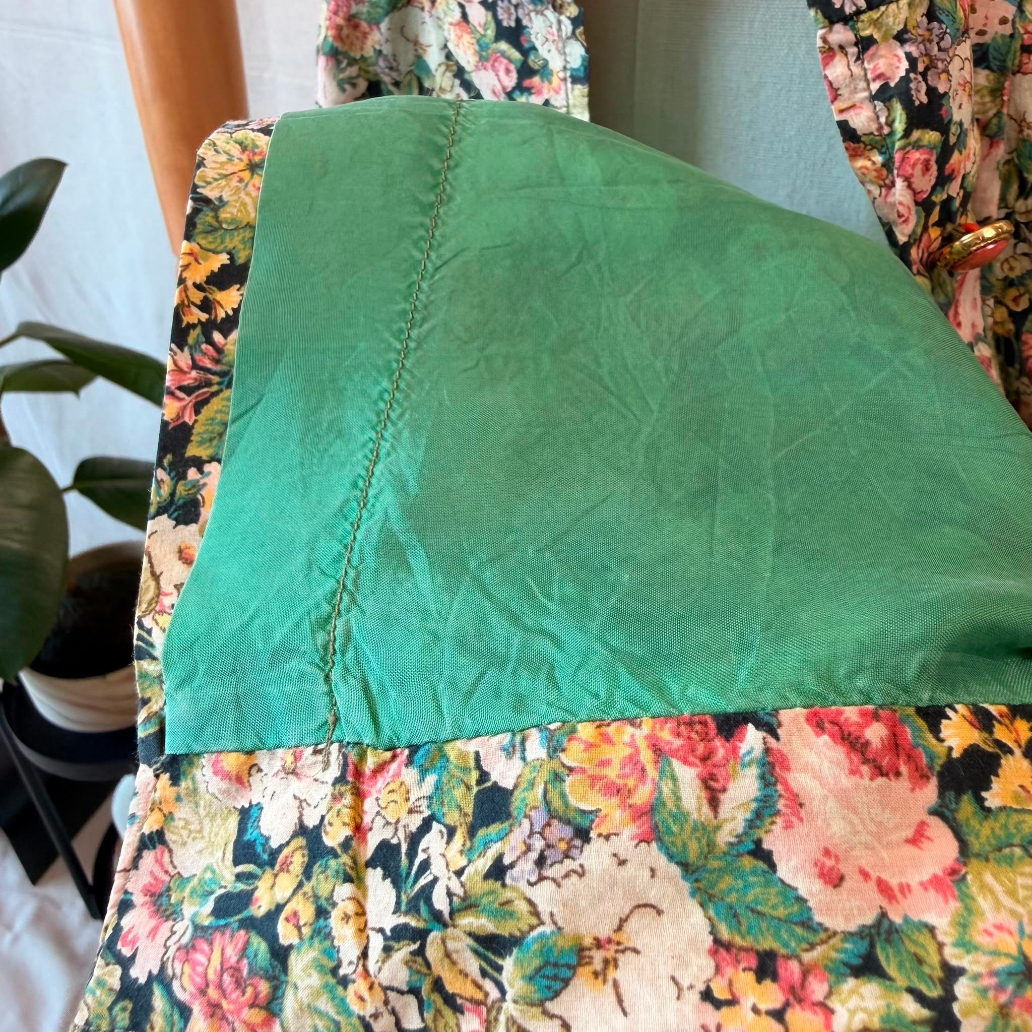 80s Floral Shirt Dress — 5
