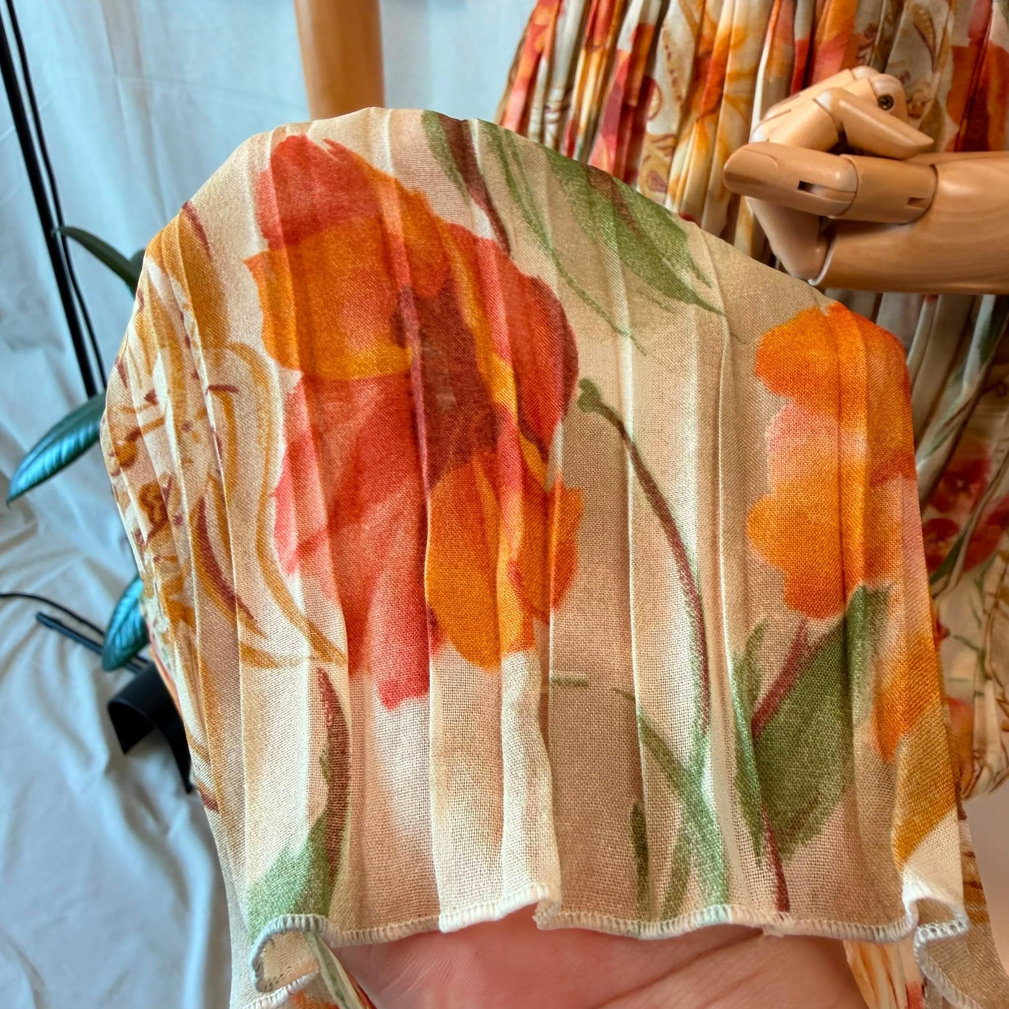 70s Floral Pleated Skirt — 4