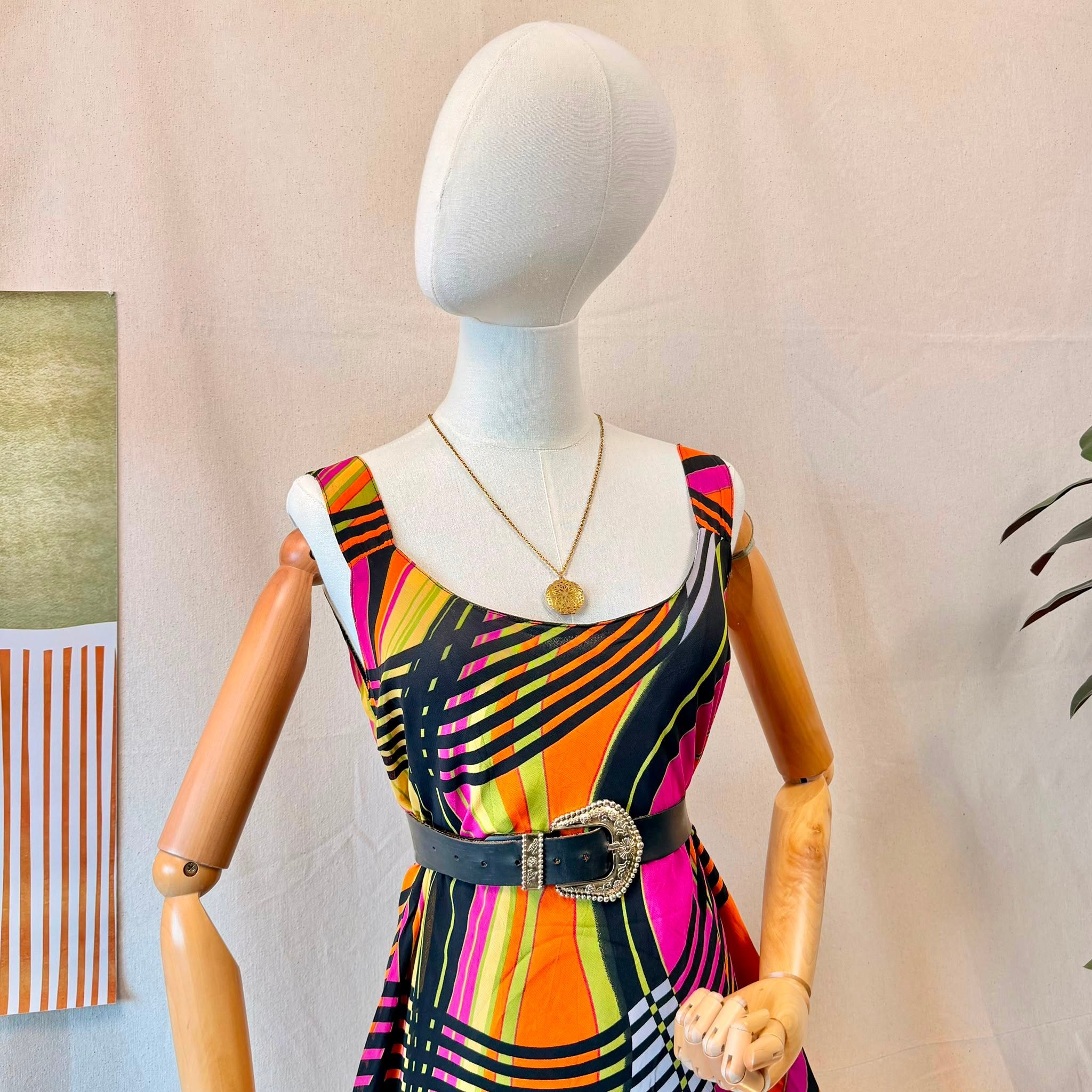 70s Retro Print Dress — 3