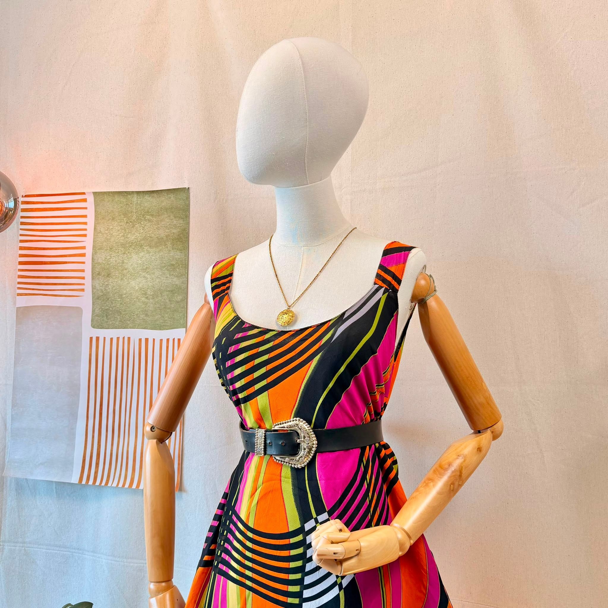 70s Retro Print Dress — 2