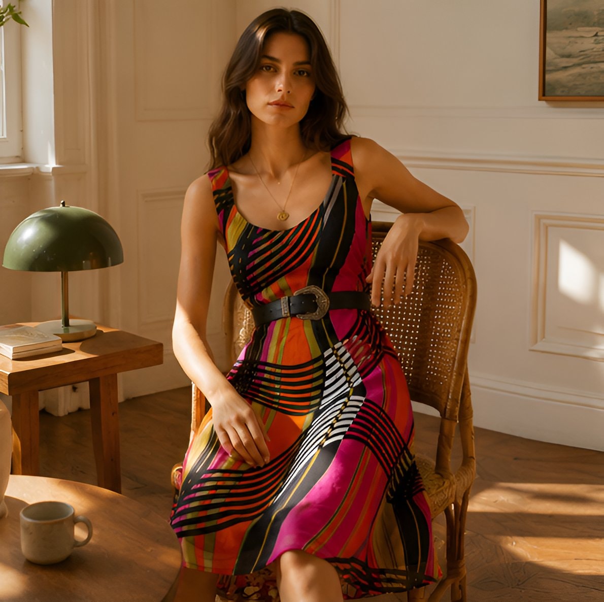 70s Retro Print Dress — 9