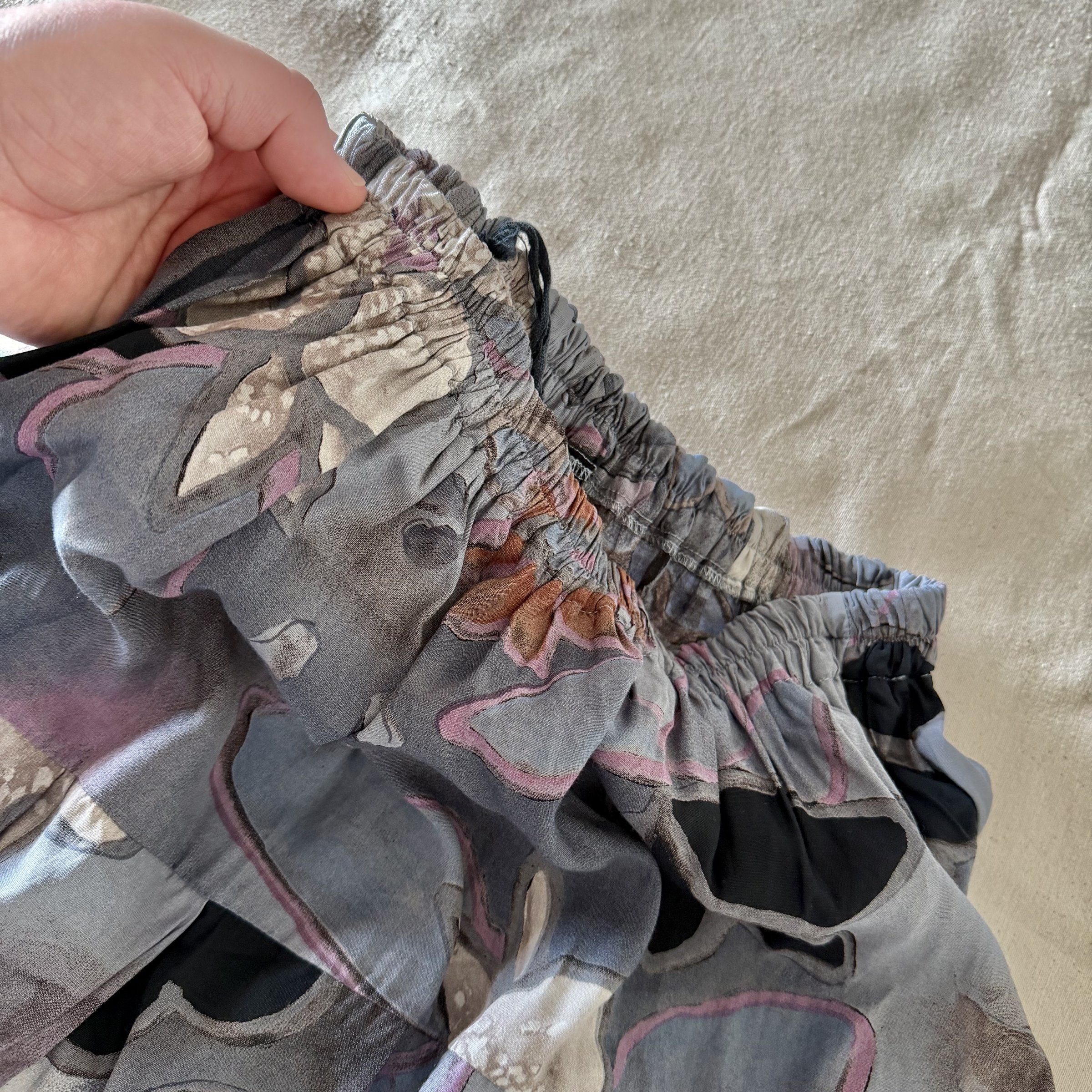 80s Abstract Print Midi Skirt — 4