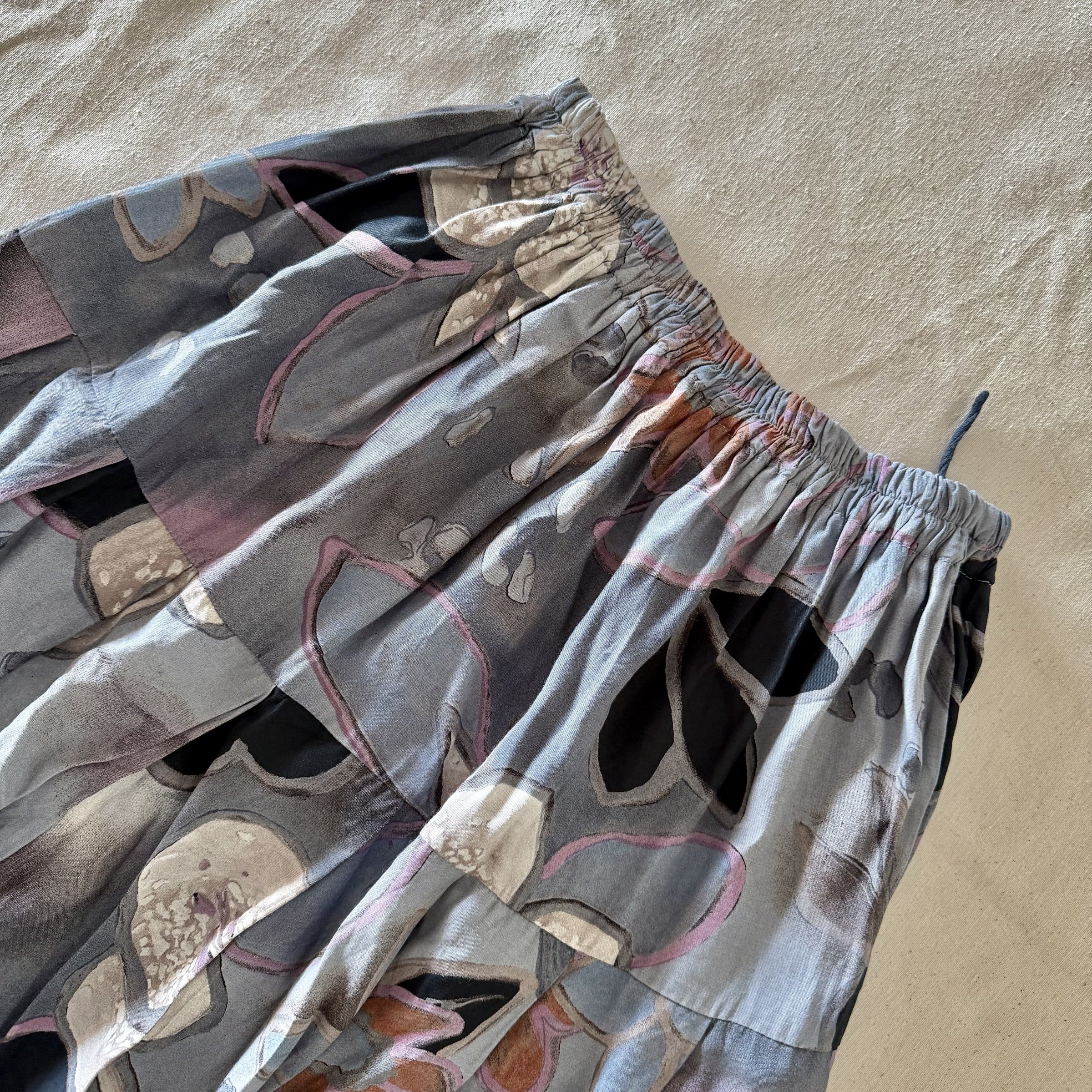 80s Abstract Print Midi Skirt — 5