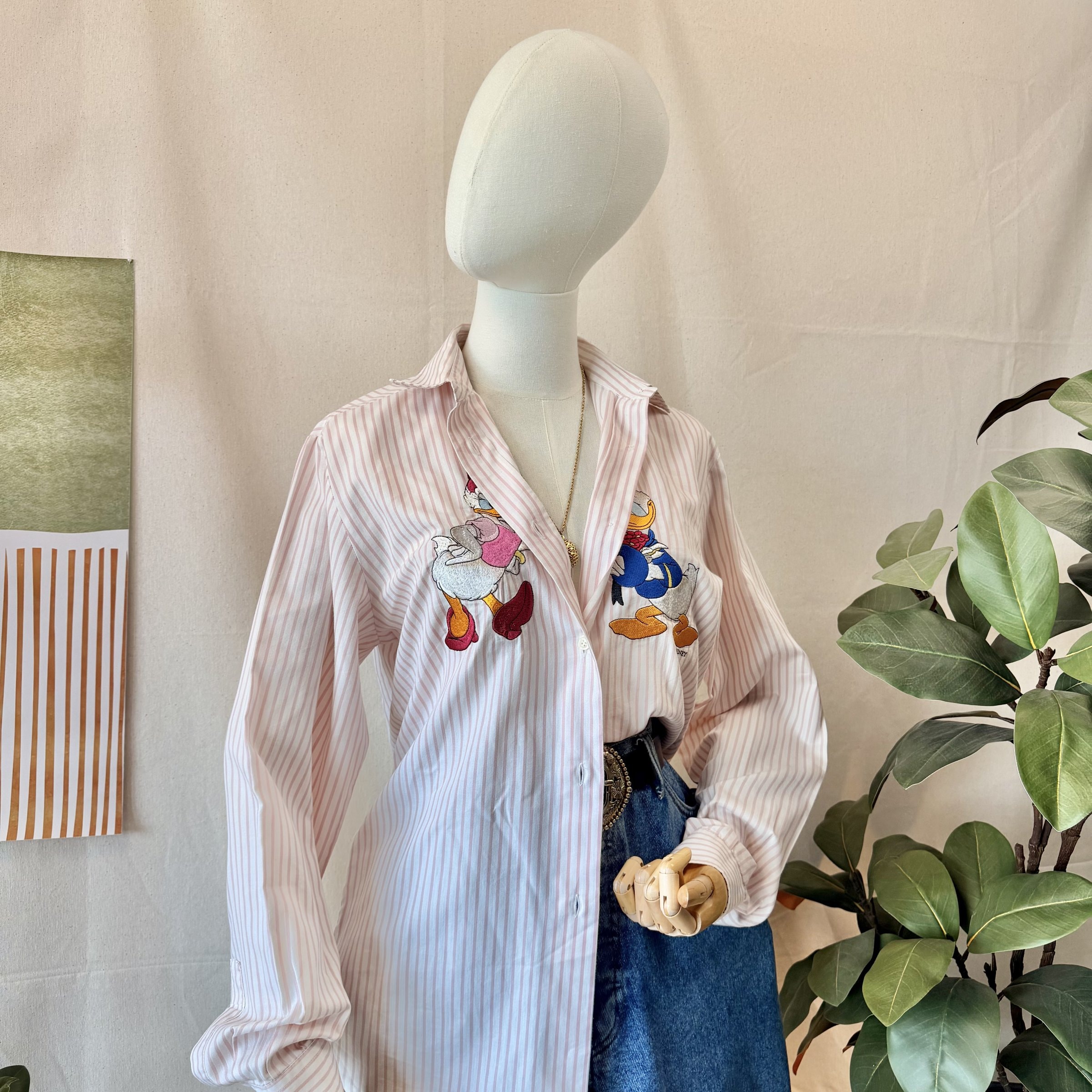 90s Pink Striped Shirt — 2