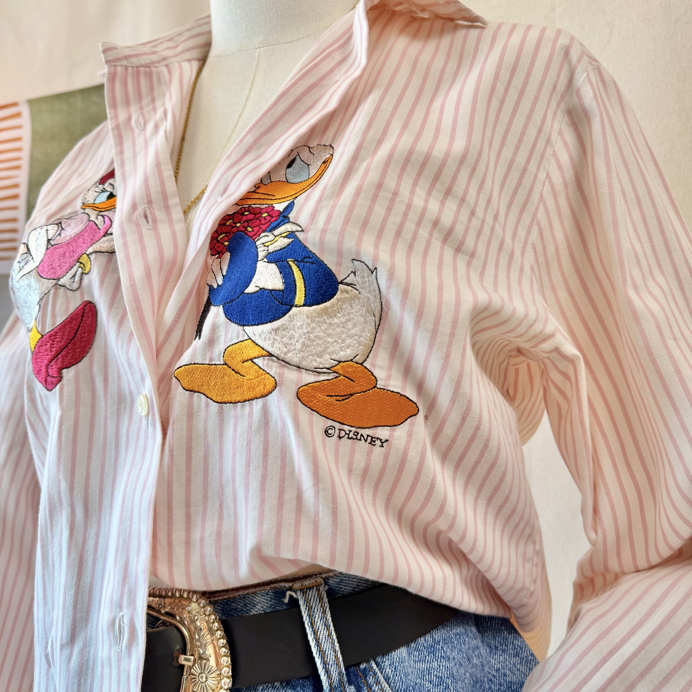 90s Pink Striped Shirt — 3