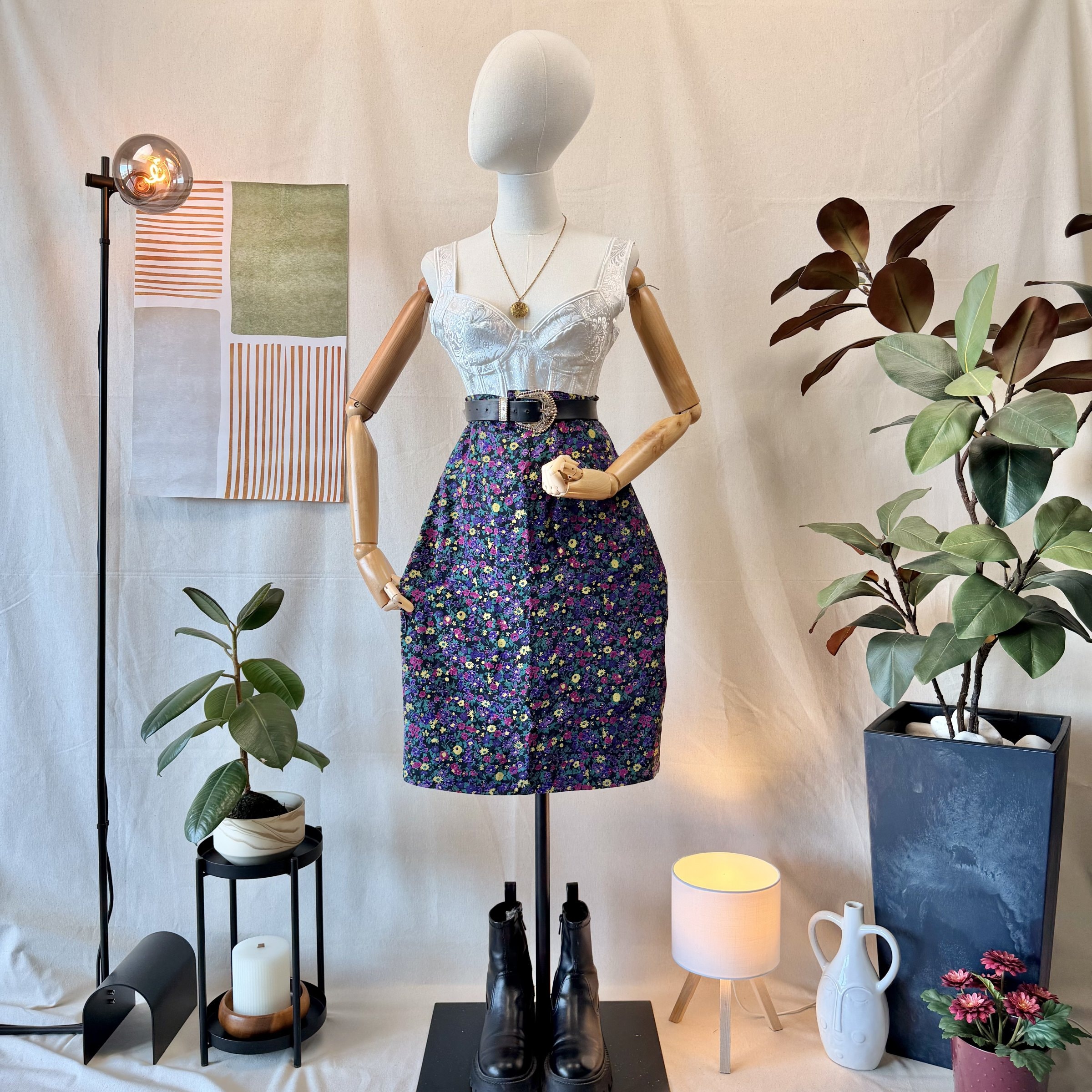90s Floral Skirt — 2