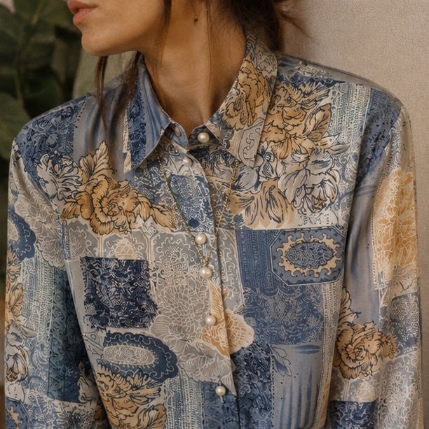 80s Patchwork Long Sleeve Shirt — 8