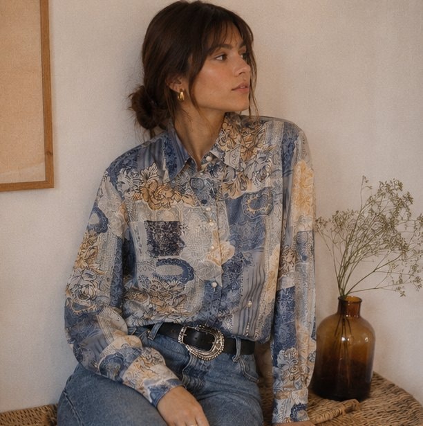 80s Patchwork Long Sleeve Shirt — 10
